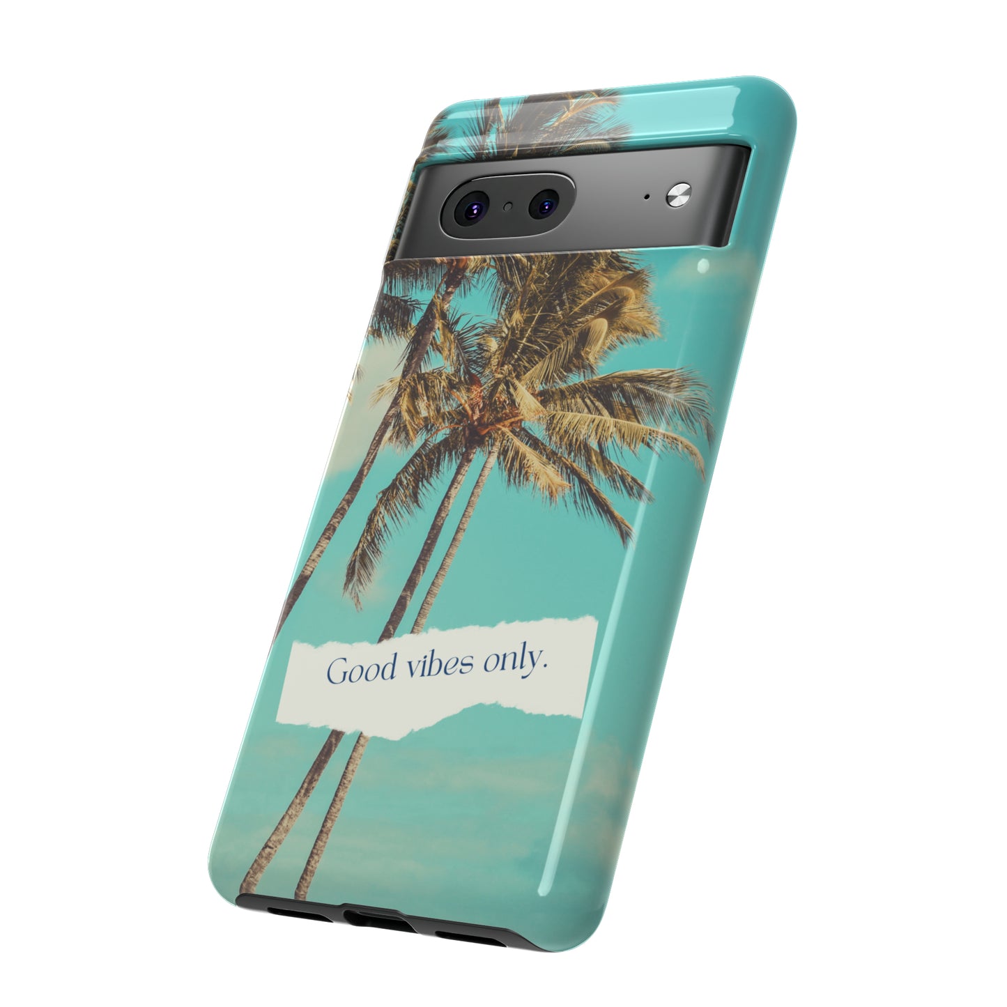 Palm Blue with Turquoise background : 46-Tough Case iPhone series 15 14 13 12 11 X XR XS 8: Google series 7 6 5: Samsung series S23 S22 S21 S20 S10