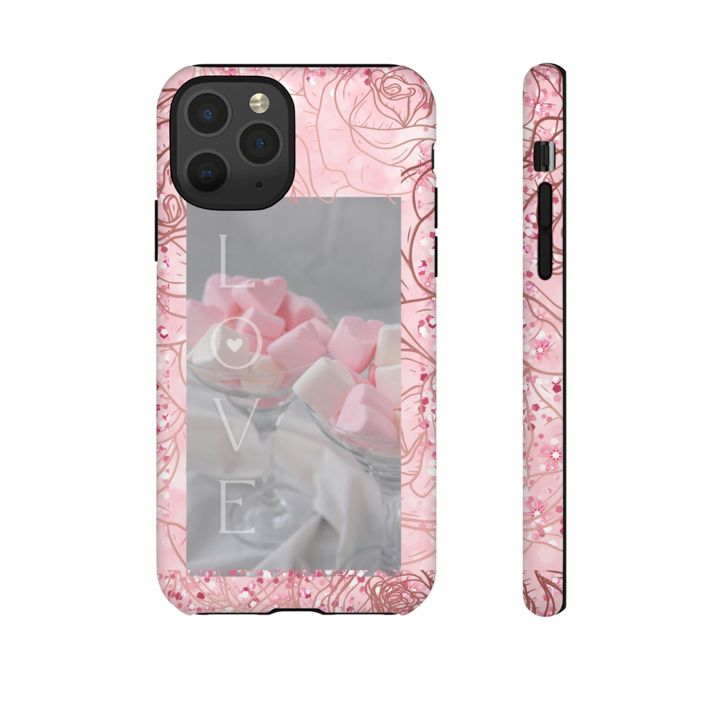 Pink Candy Love: 46-Tough Case iPhone series 15 14 13 12 11 X XR XS 8: Google series 7 6 5: Samsung series S23 S22 S21 S20 S10