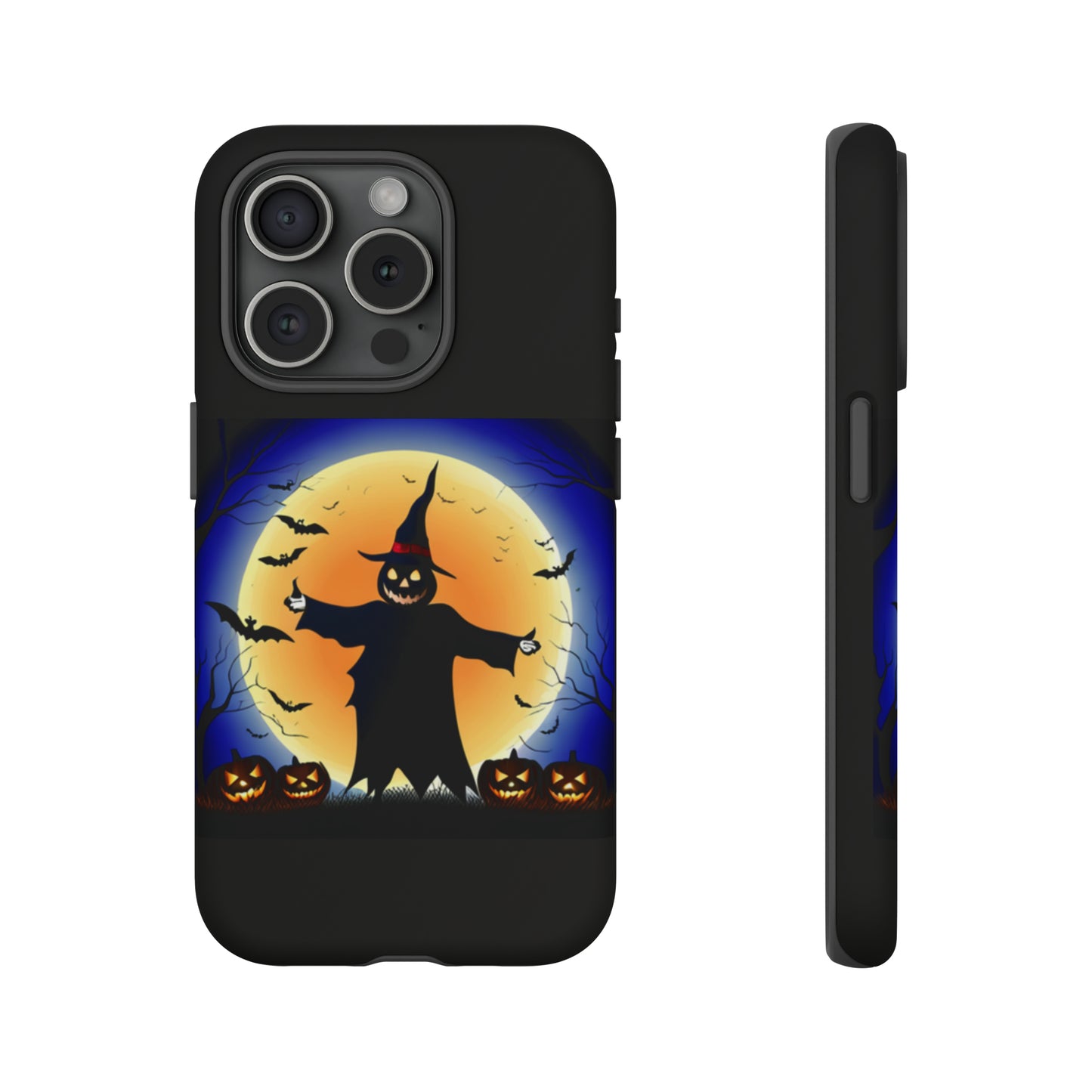 Scary Halloween with Black background: 46-Tough Case iPhone series 15 14 13 12 11 X XR XS 8: Google series 7 6 5: Samsung series S23 S22 S21 S20 S10Tough Cases