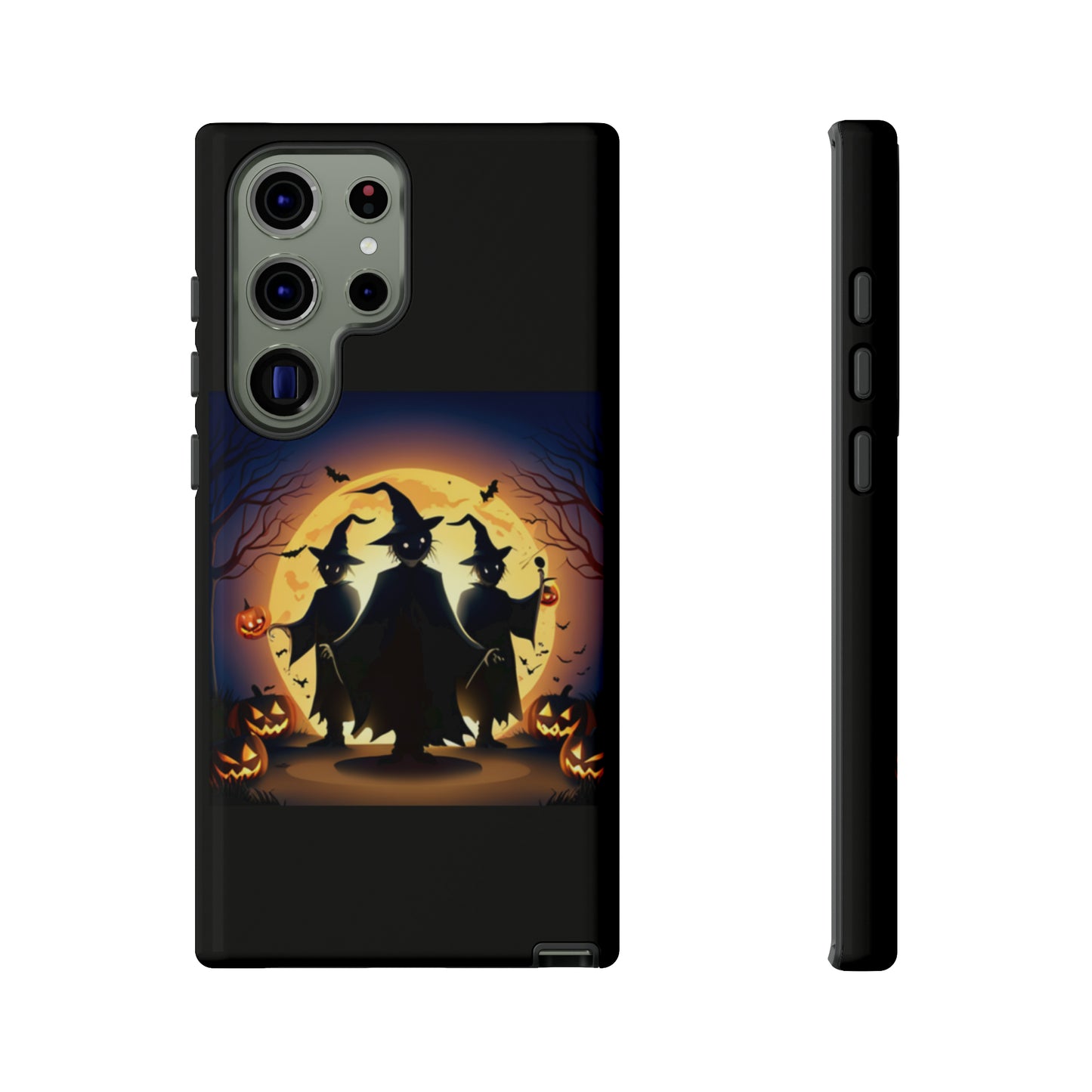 Trick or Treat with black background: 46-Tough Case iPhone series 15 14 13 12 11 X XR XS 8: Google series 7 6 5: Samsung series S23 S22 S21 S20 S10