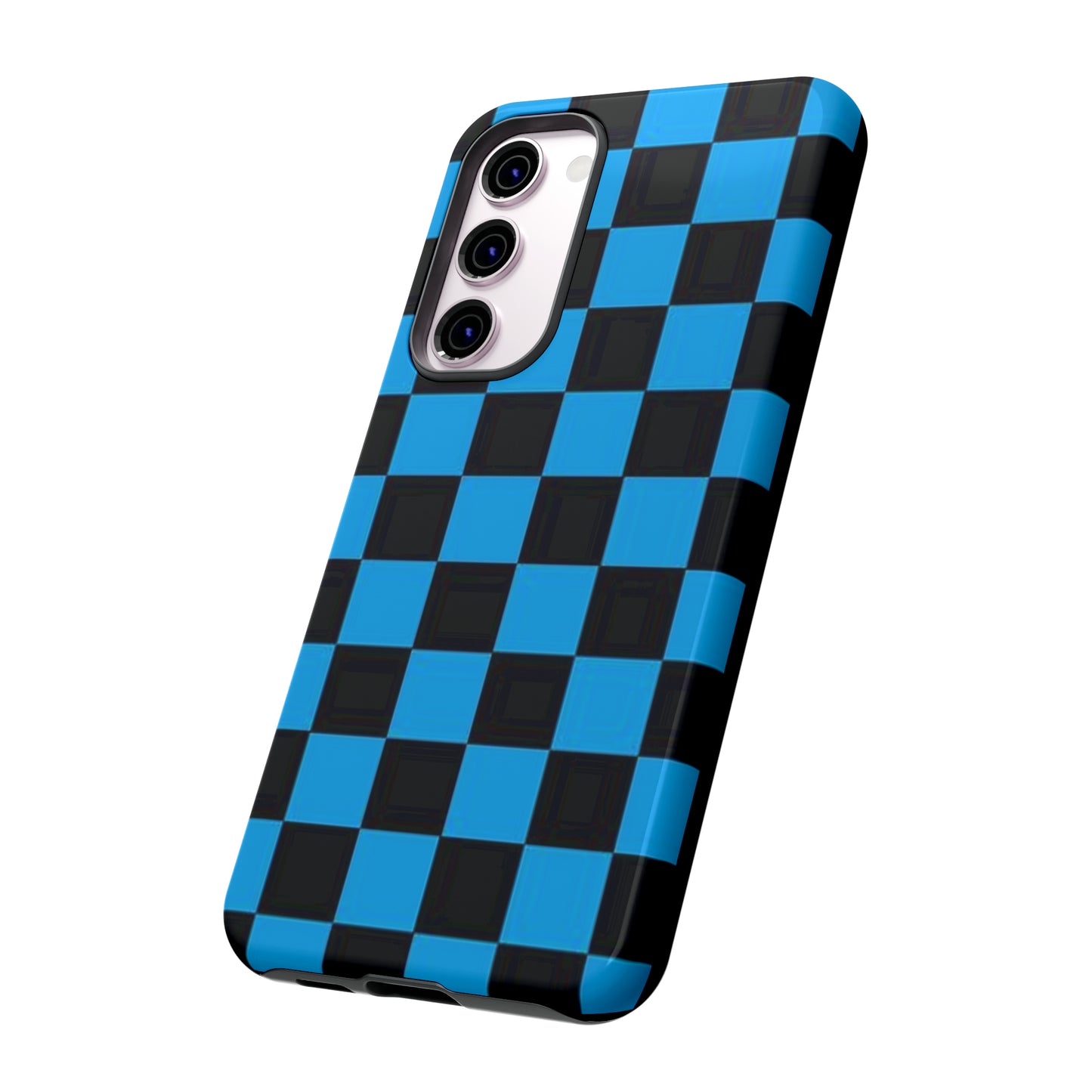 Blue and Black Checkers: 46-Tough Case iPhone series 15 14 13 12 11 X XR XS 8: Google series 7 6 5: Samsung series S23 S22 S21 S20 S10