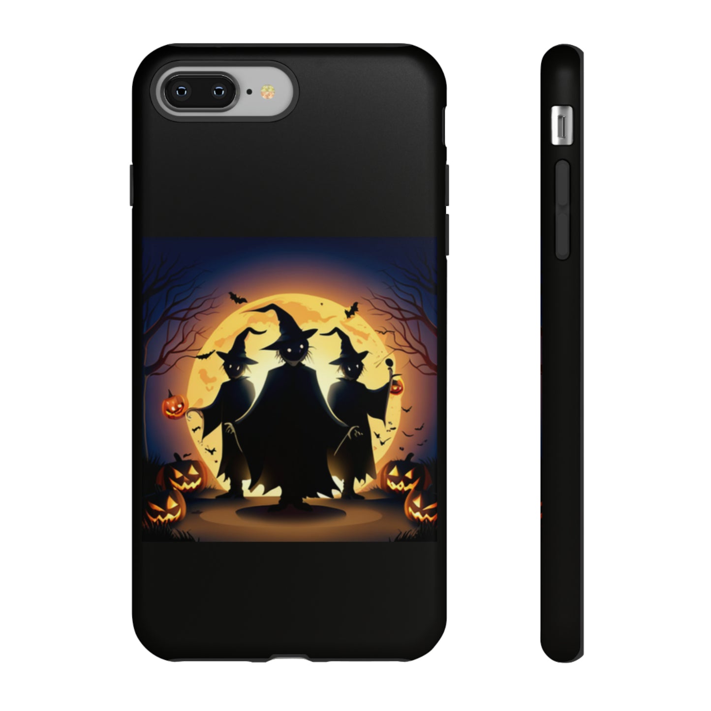 Trick or Treat with black background: 46-Tough Case iPhone series 15 14 13 12 11 X XR XS 8: Google series 7 6 5: Samsung series S23 S22 S21 S20 S10