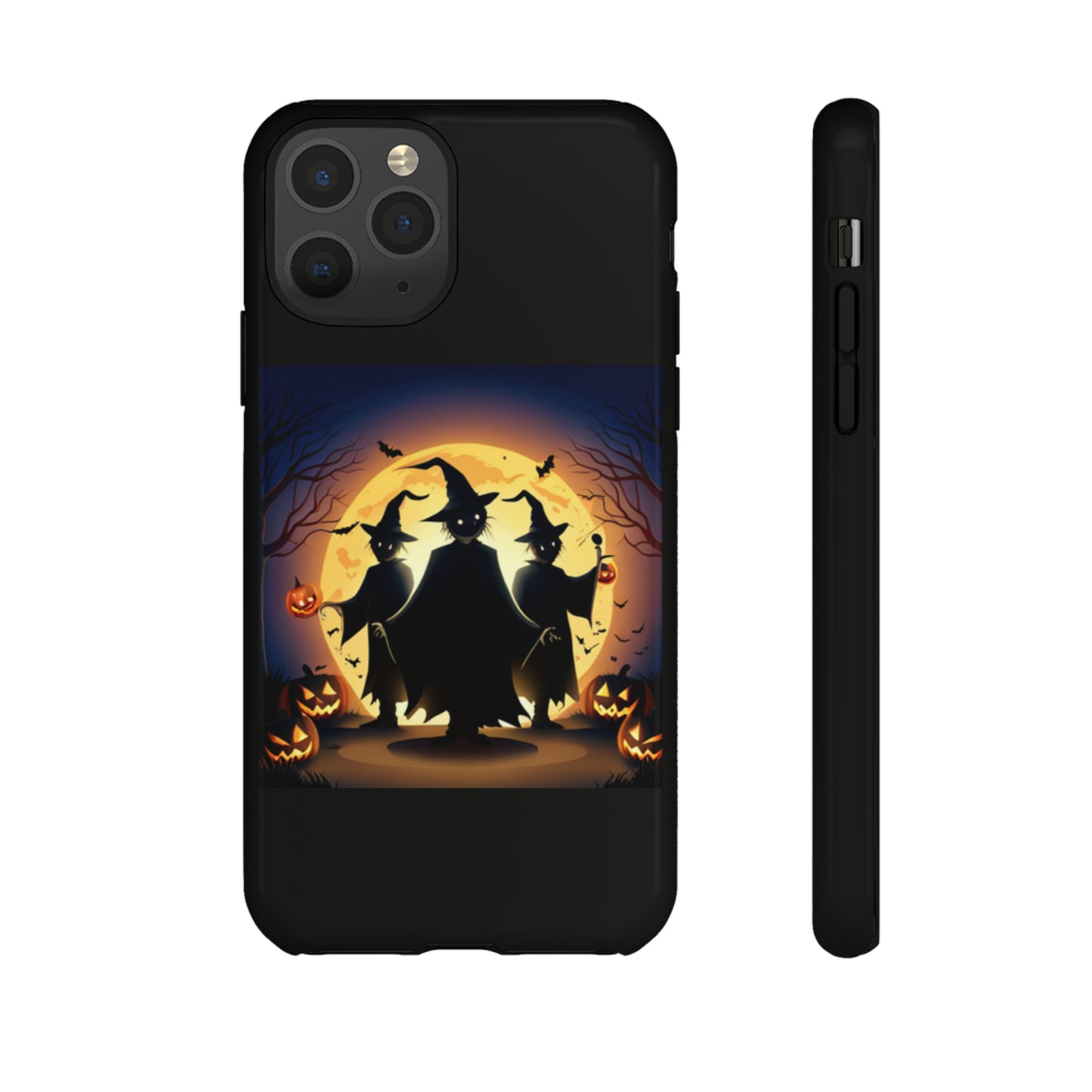 Trick or Treat with black background: 46-Tough Case iPhone series 15 14 13 12 11 X XR XS 8: Google series 7 6 5: Samsung series S23 S22 S21 S20 S10