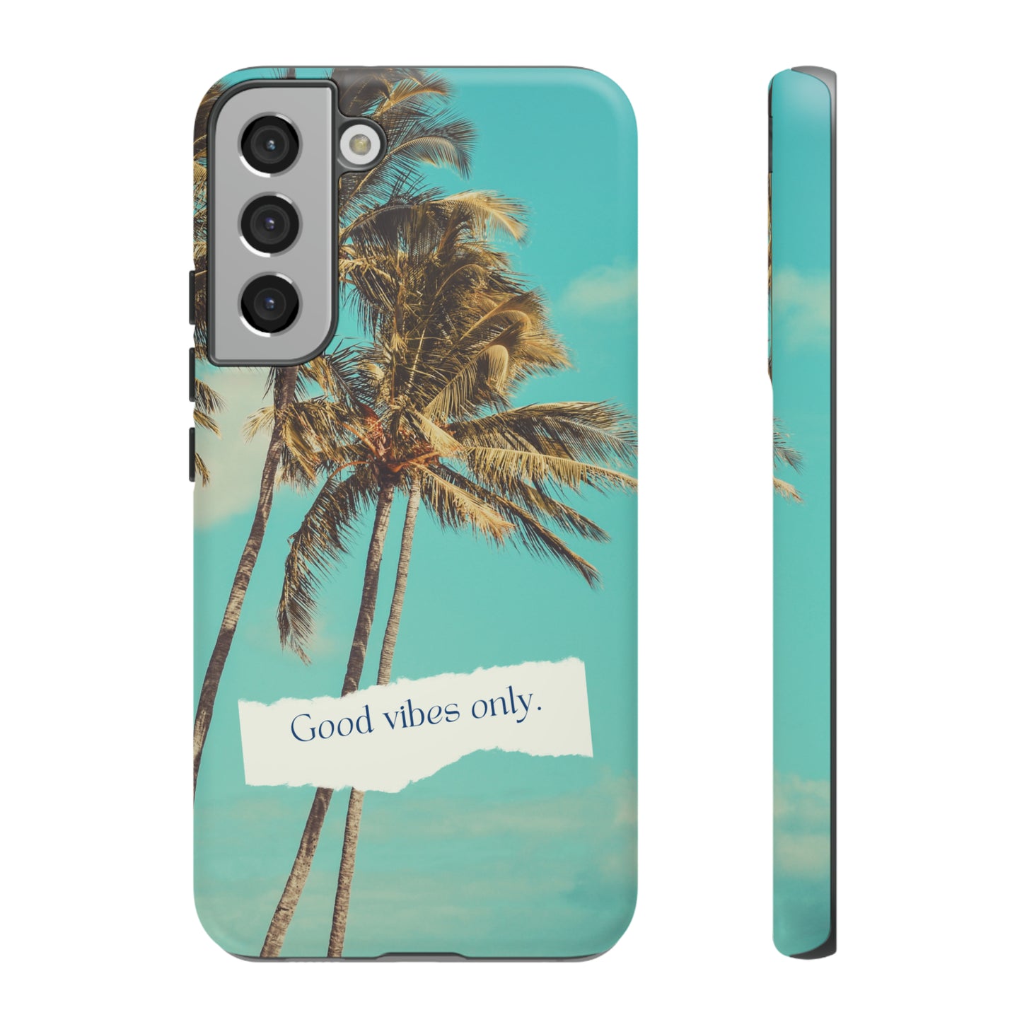 Palm Blue with Turquoise background : 46-Tough Case iPhone series 15 14 13 12 11 X XR XS 8: Google series 7 6 5: Samsung series S23 S22 S21 S20 S10