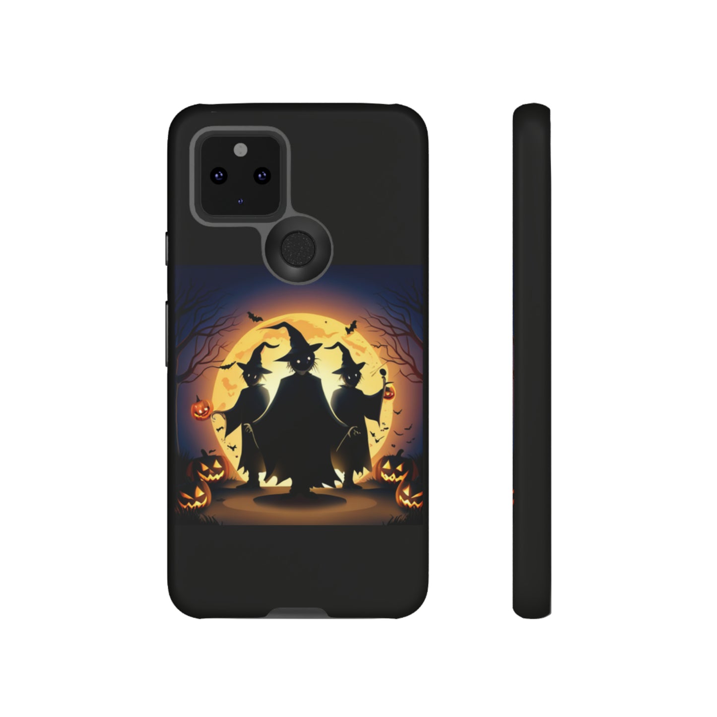 Trick or Treat with black background: 46-Tough Case iPhone series 15 14 13 12 11 X XR XS 8: Google series 7 6 5: Samsung series S23 S22 S21 S20 S10