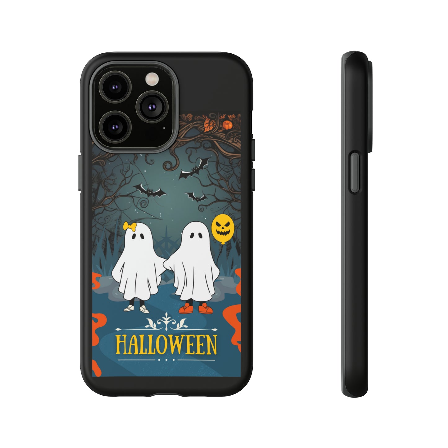 Ghosty with Black background: 46-Tough Case iPhone series 15 14 13 12 11 X XR XS 8: Google series 7 6 5: Samsung series S23 S22 S21 S20 S10