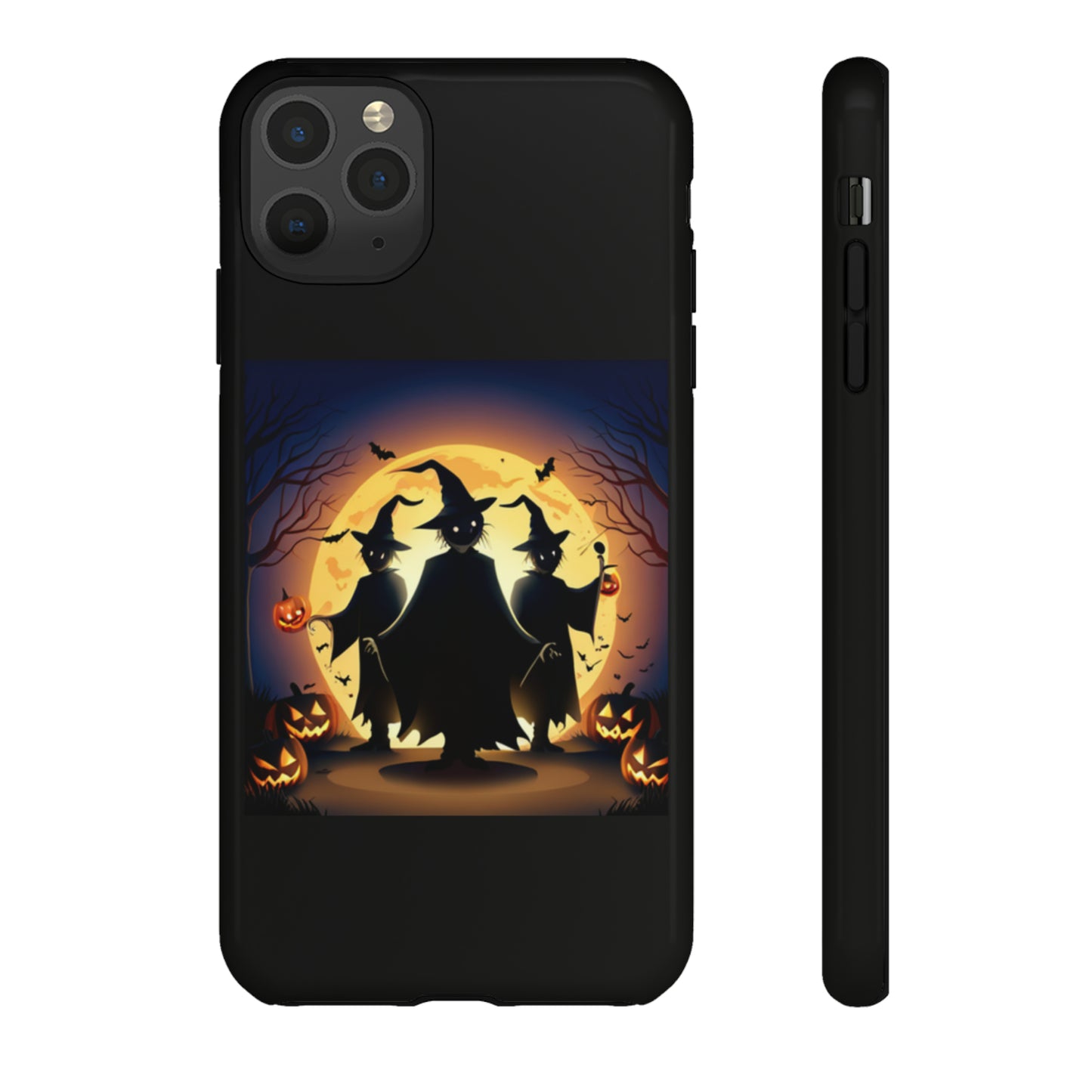 Trick or Treat with black background: 46-Tough Case iPhone series 15 14 13 12 11 X XR XS 8: Google series 7 6 5: Samsung series S23 S22 S21 S20 S10