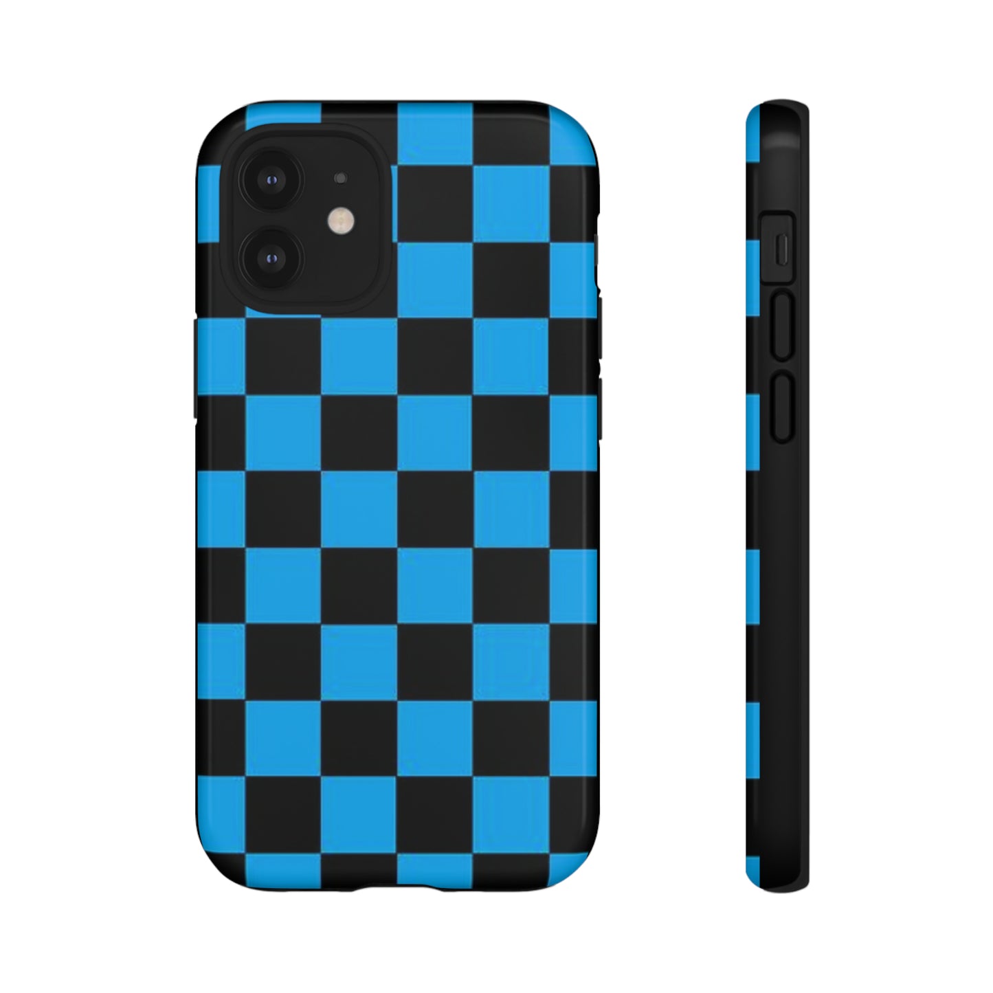 Blue and Black Checkers: 46-Tough Case iPhone series 15 14 13 12 11 X XR XS 8: Google series 7 6 5: Samsung series S23 S22 S21 S20 S10