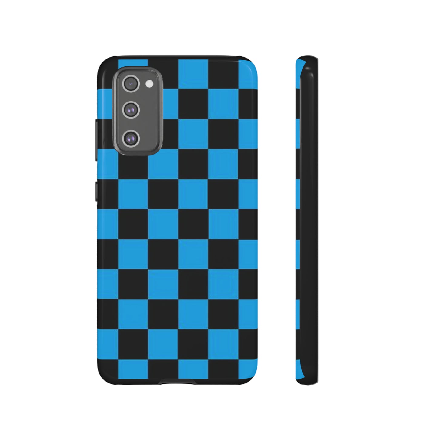 Blue and Black Checkers: 46-Tough Case iPhone series 15 14 13 12 11 X XR XS 8: Google series 7 6 5: Samsung series S23 S22 S21 S20 S10