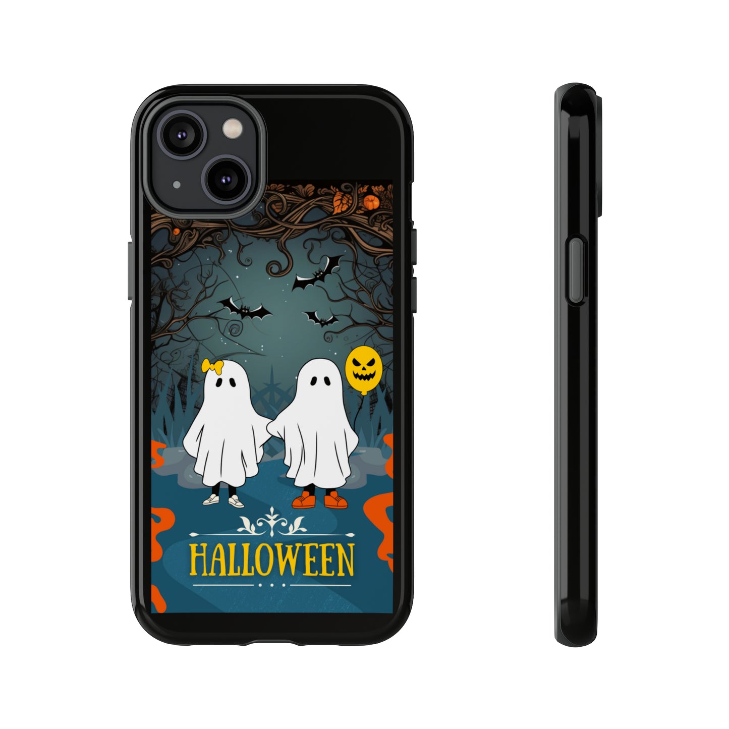 Ghosty with Black background: 46-Tough Case iPhone series 15 14 13 12 11 X XR XS 8: Google series 7 6 5: Samsung series S23 S22 S21 S20 S10