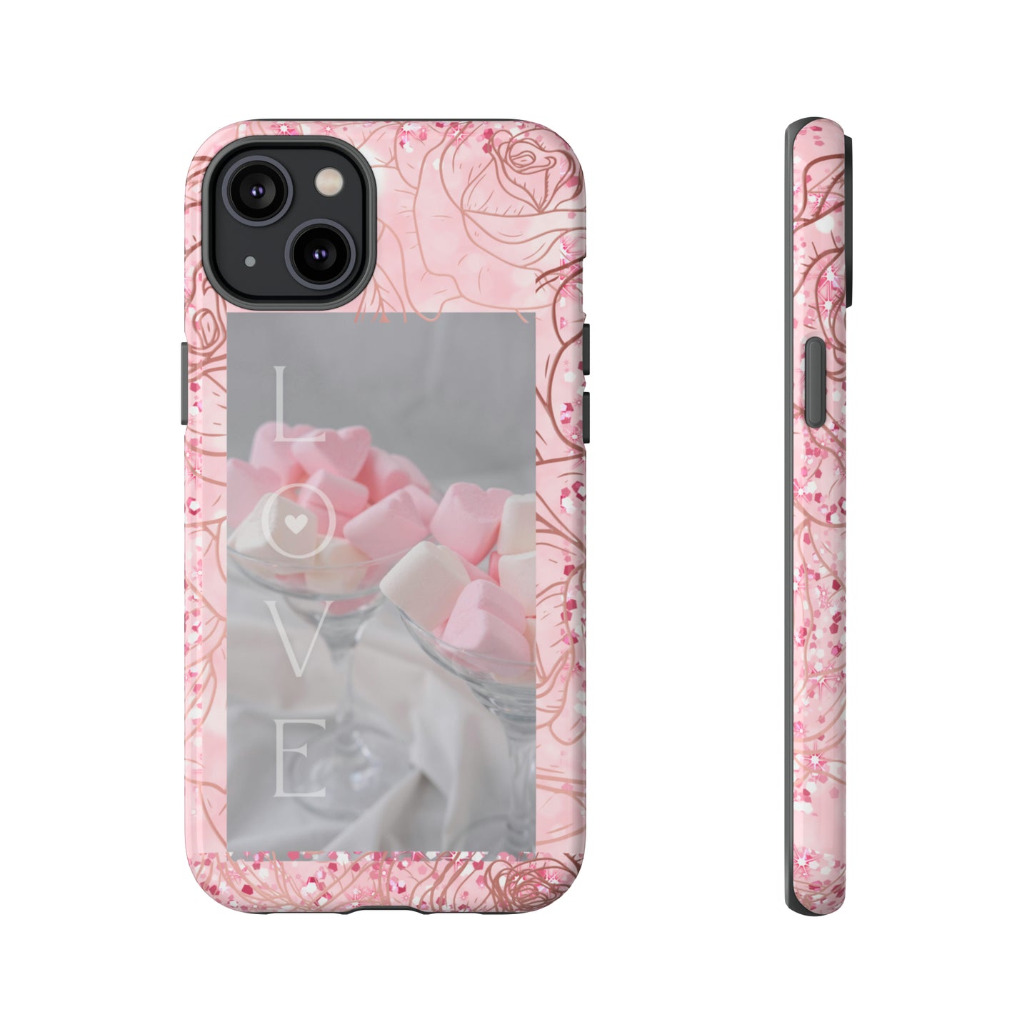 Pink Candy Love: 46-Tough Case iPhone series 15 14 13 12 11 X XR XS 8: Google series 7 6 5: Samsung series S23 S22 S21 S20 S10