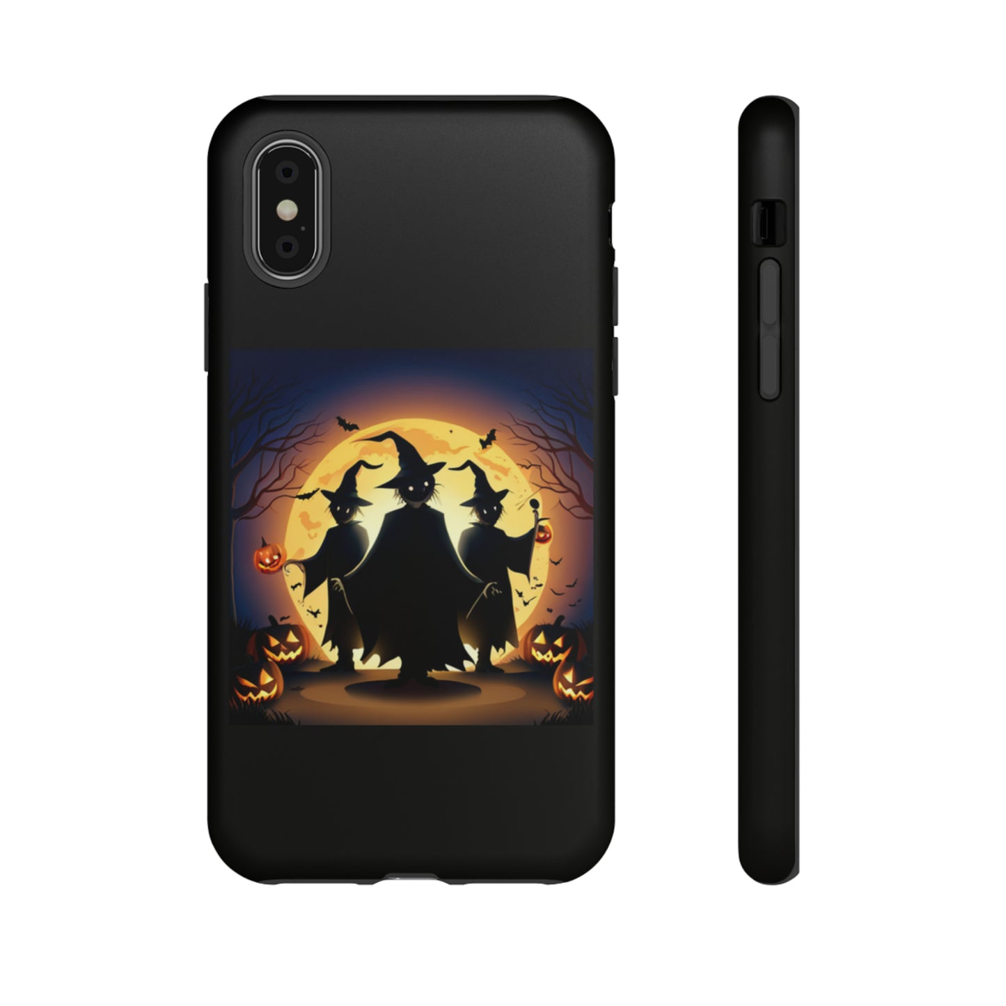 Trick or Treat with black background: 46-Tough Case iPhone series 15 14 13 12 11 X XR XS 8: Google series 7 6 5: Samsung series S23 S22 S21 S20 S10