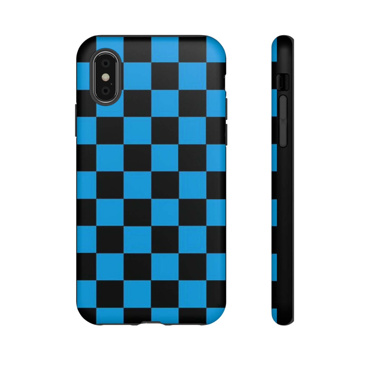 Blue and Black Checkers: 46-Tough Case iPhone series 15 14 13 12 11 X XR XS 8: Google series 7 6 5: Samsung series S23 S22 S21 S20 S10