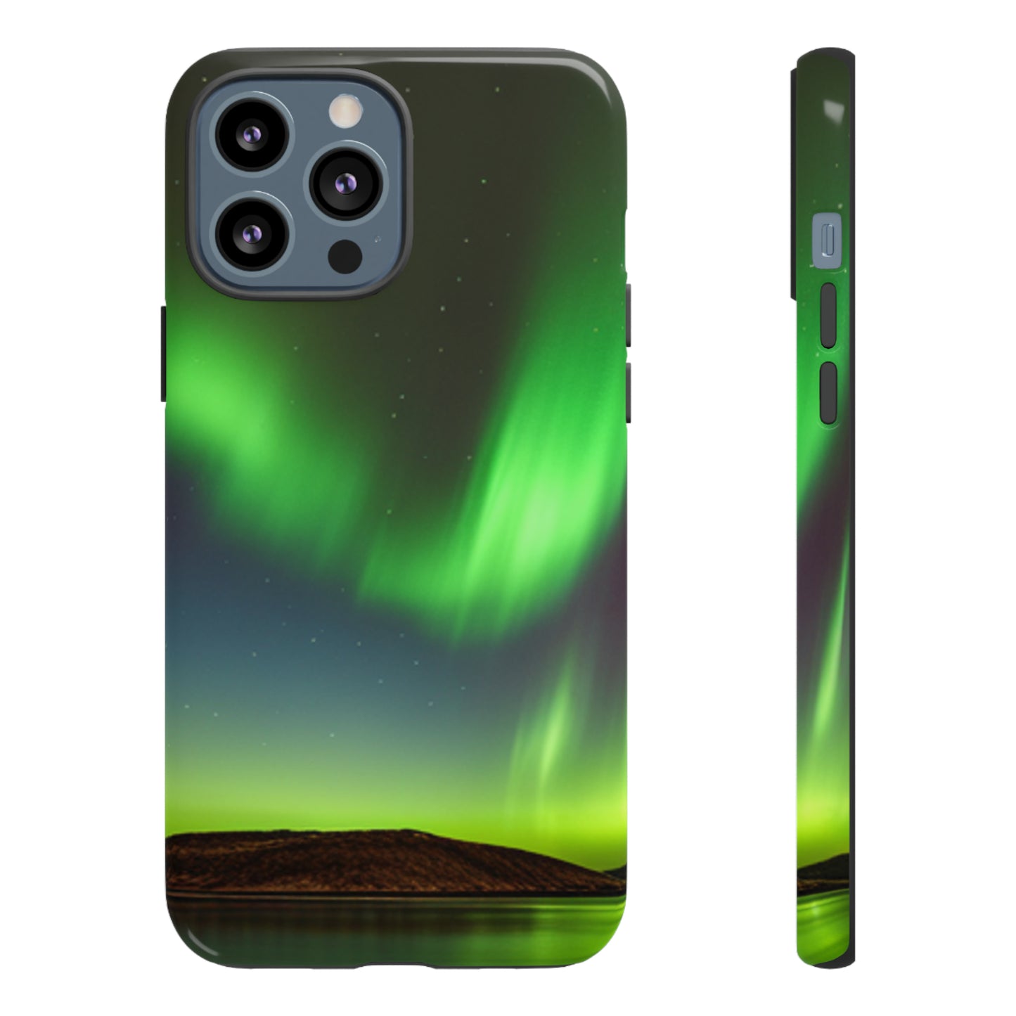 Northern Lights with a black background: 46-Tough Case iPhone series 15 14 13 12 11 X XR XS 8: Google series 7 6 5: Samsung series S23 S22 S21 S20 S10