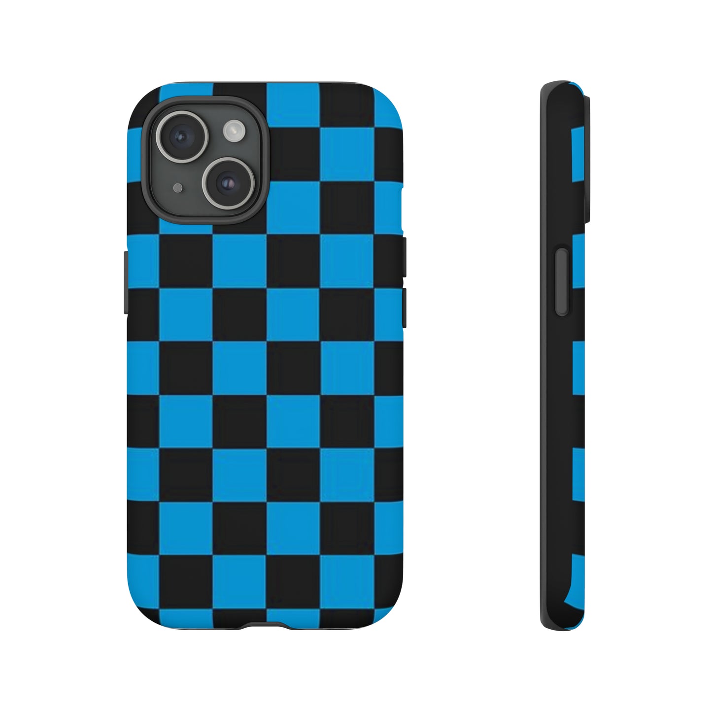 Blue and Black Checkers: 46-Tough Case iPhone series 15 14 13 12 11 X XR XS 8: Google series 7 6 5: Samsung series S23 S22 S21 S20 S10