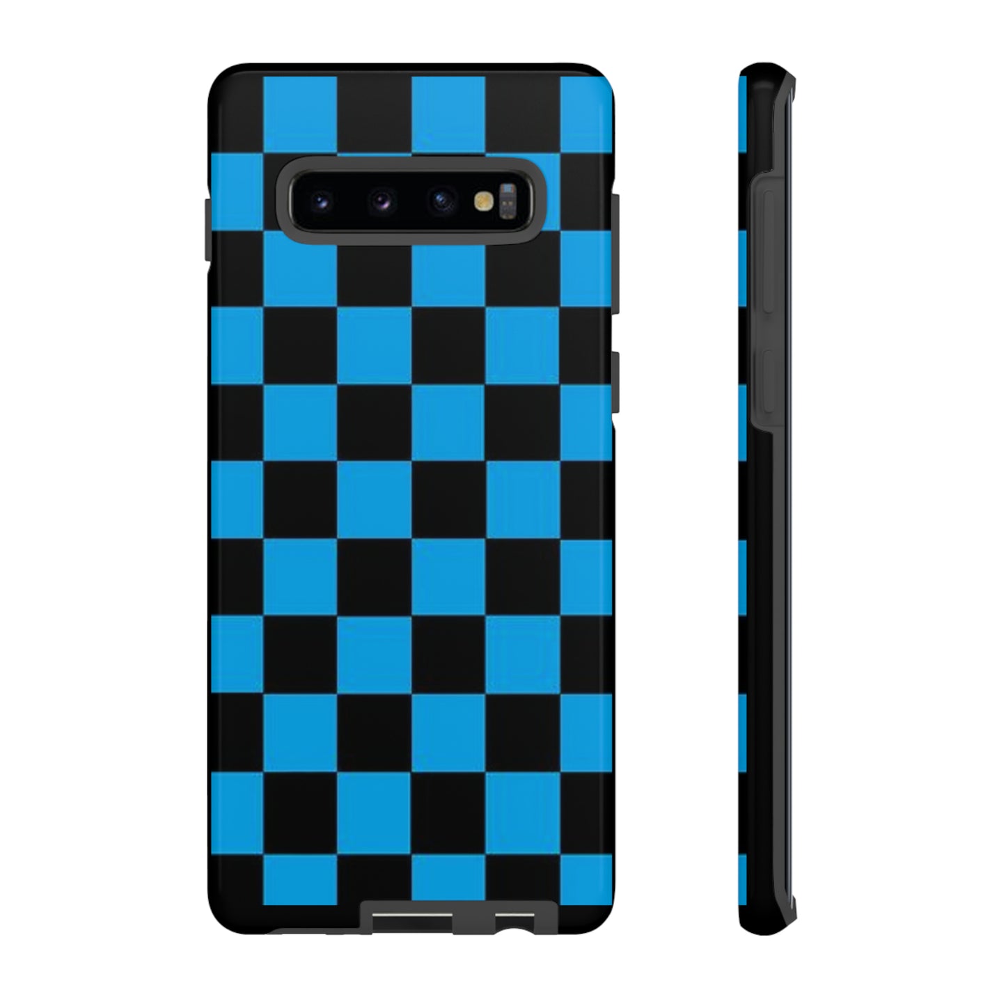 Blue and Black Checkers: 46-Tough Case iPhone series 15 14 13 12 11 X XR XS 8: Google series 7 6 5: Samsung series S23 S22 S21 S20 S10