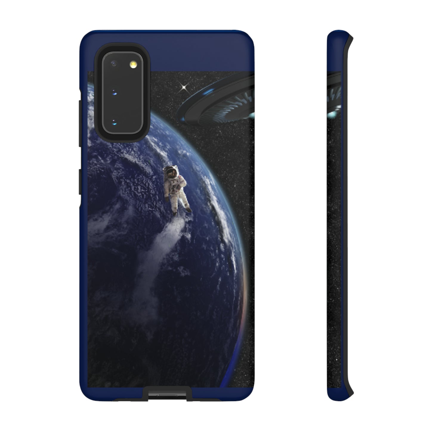 Man In Space with Dark Blue background: 46-Tough Case iPhone series 15 14 13 12 11 X XR XS 8: Google series 7 6 5: Samsung series S23 S22 S21 S20 S10s