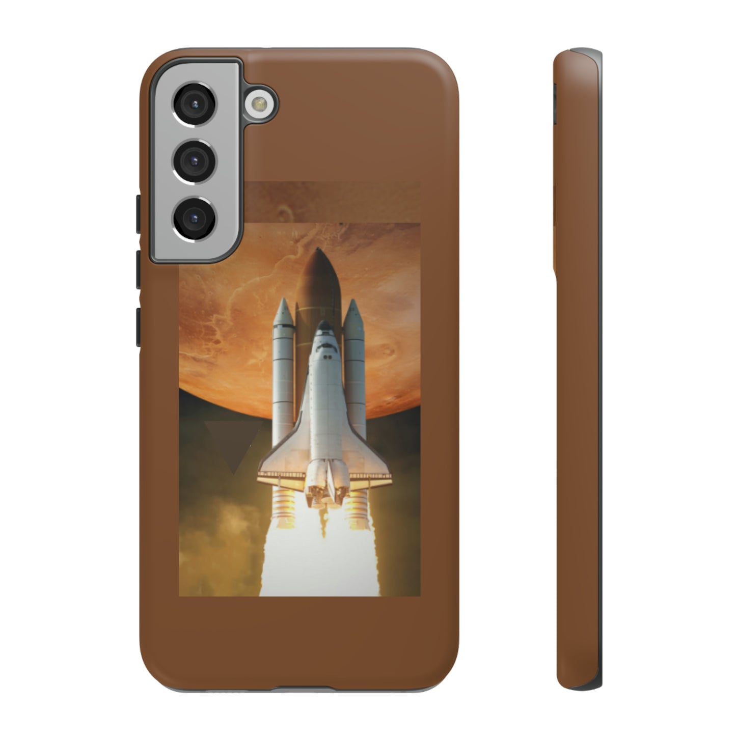 Rocket Man with Light Brown background: 46-Tough Case iPhone series 15 14 13 12 11 X XR XS 8: Google series 7 6 5: Samsung series S23 S22 S21 S20 S10