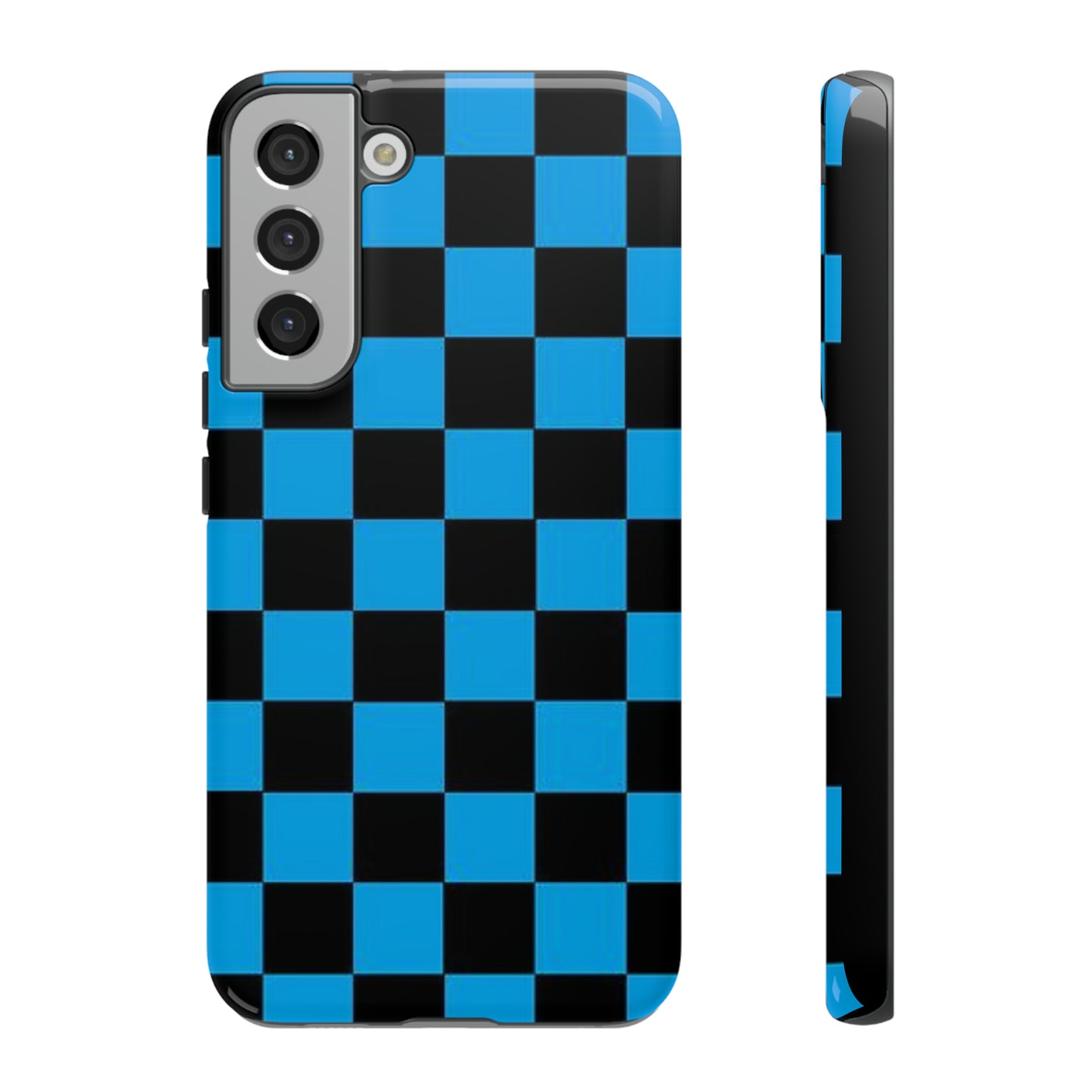 Blue and Black Checkers: 46-Tough Case iPhone series 15 14 13 12 11 X XR XS 8: Google series 7 6 5: Samsung series S23 S22 S21 S20 S10