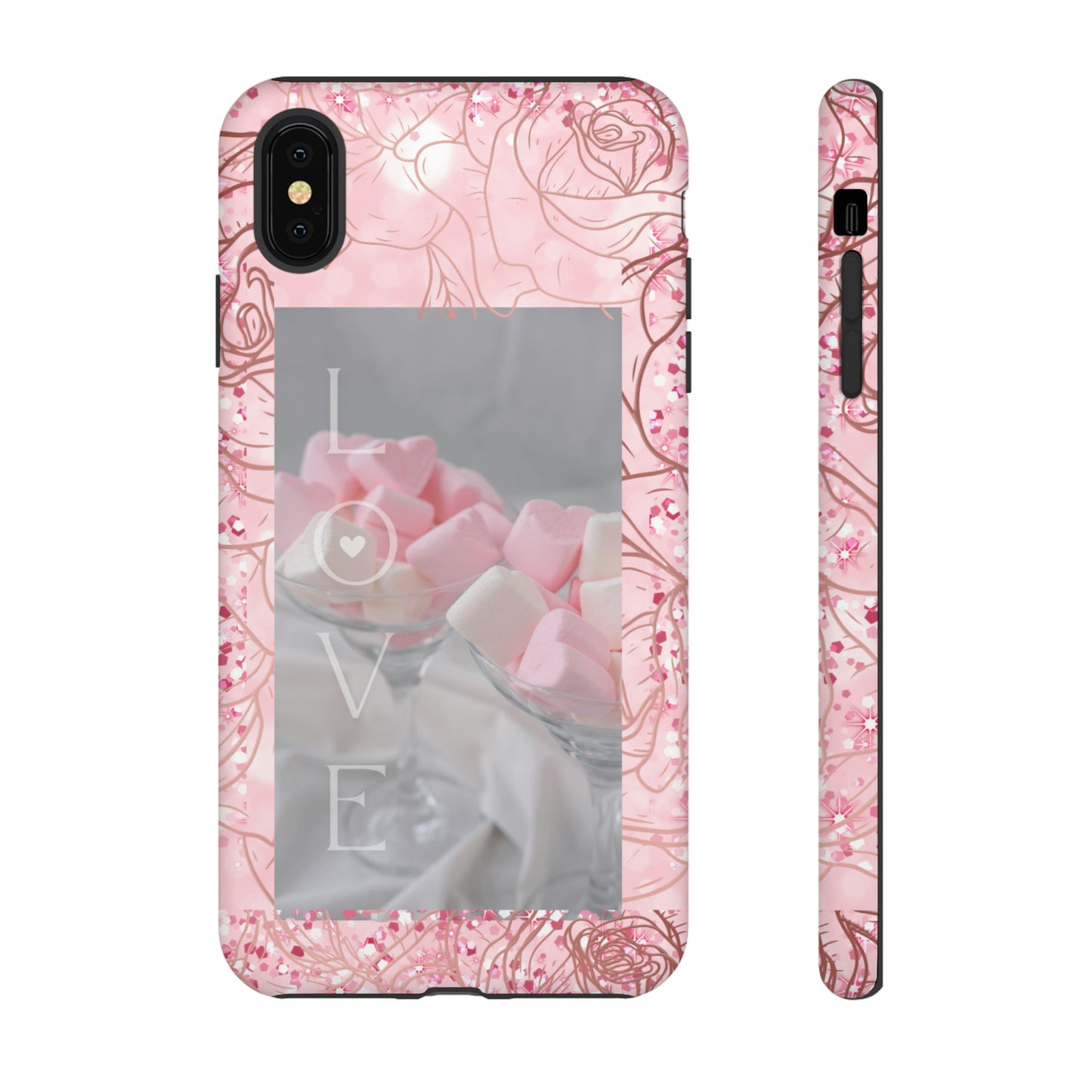 Pink Candy Love: 46-Tough Case iPhone series 15 14 13 12 11 X XR XS 8: Google series 7 6 5: Samsung series S23 S22 S21 S20 S10