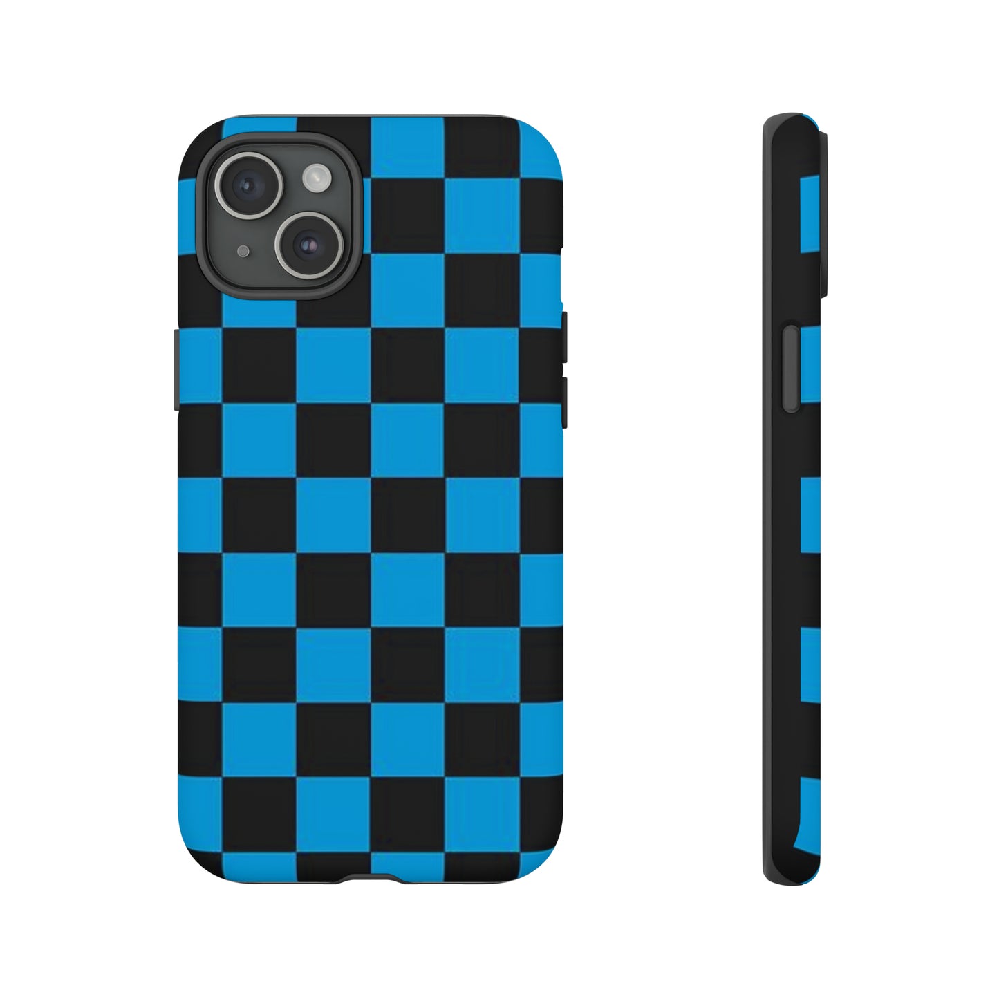 Blue and Black Checkers: 46-Tough Case iPhone series 15 14 13 12 11 X XR XS 8: Google series 7 6 5: Samsung series S23 S22 S21 S20 S10