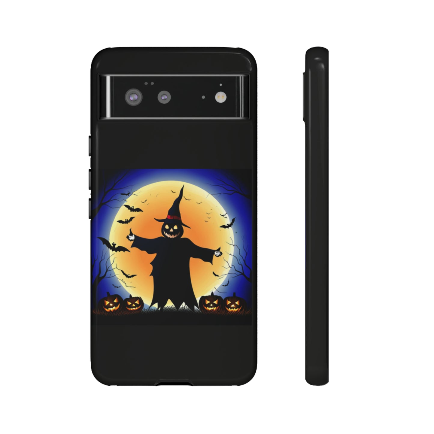 Scary Halloween with Black background: 46-Tough Case iPhone series 15 14 13 12 11 X XR XS 8: Google series 7 6 5: Samsung series S23 S22 S21 S20 S10Tough Cases