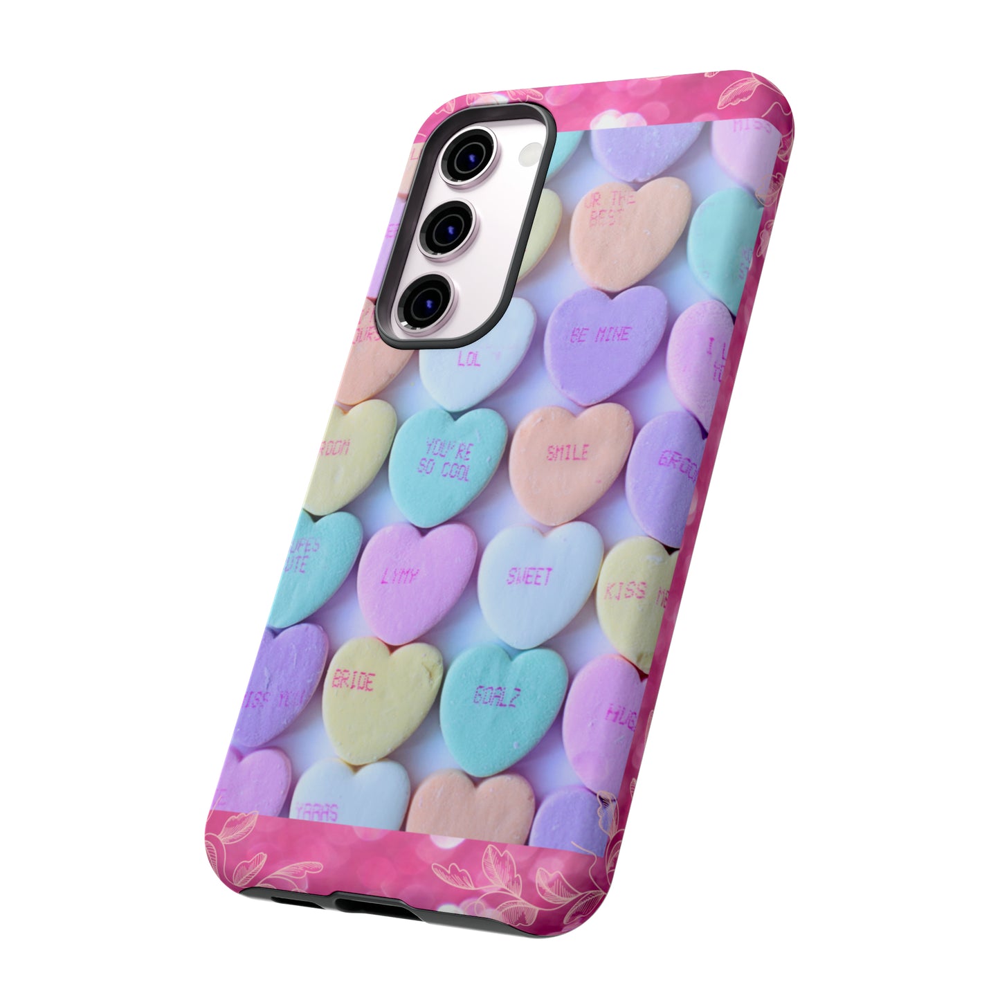 Candy Hearts: 46-Tough Case iPhone series 15 14 13 12 11 X XR XS 8: Google series 7 6 5: Samsung series S23 S22 S21 S20 S10