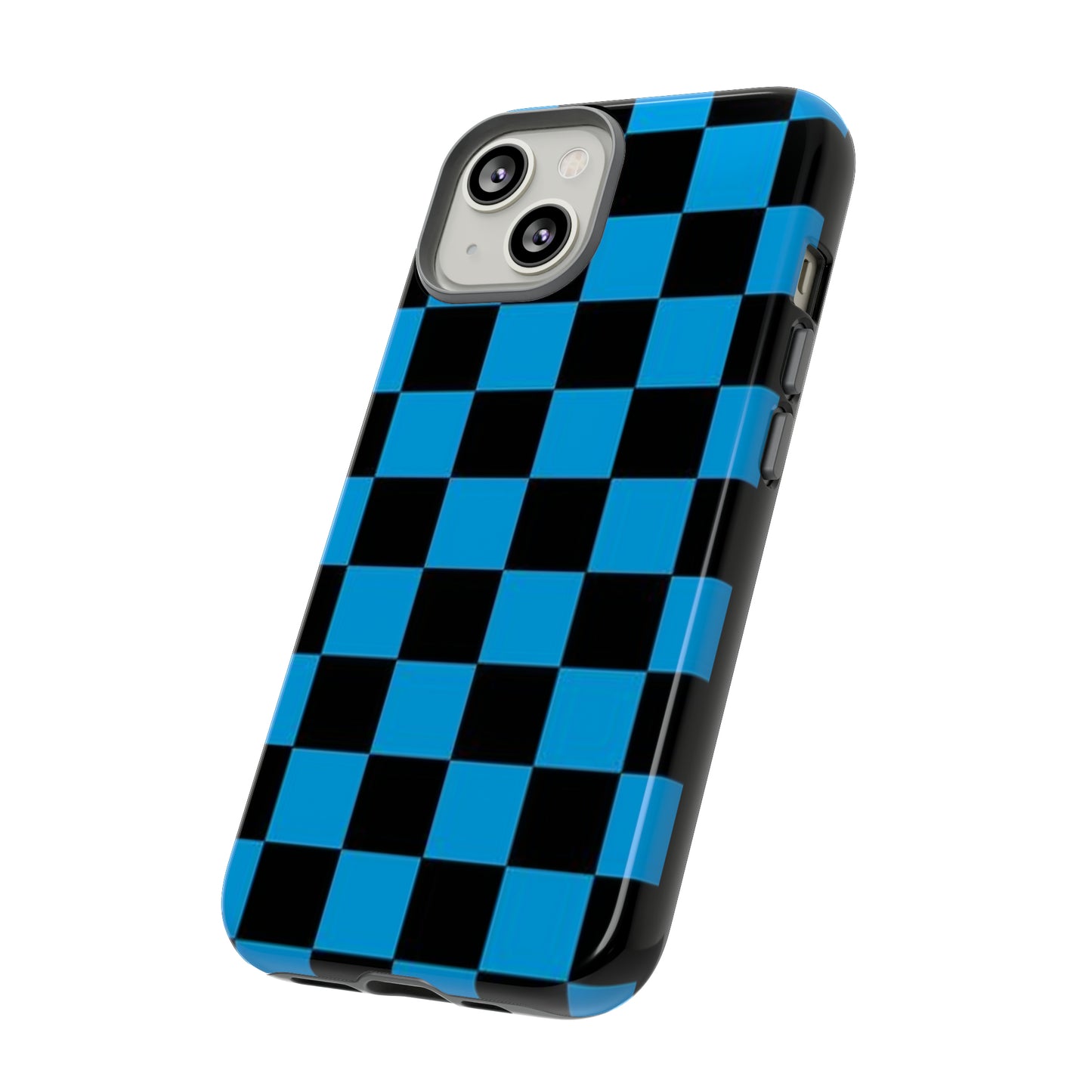 Blue and Black Checkers: 46-Tough Case iPhone series 15 14 13 12 11 X XR XS 8: Google series 7 6 5: Samsung series S23 S22 S21 S20 S10