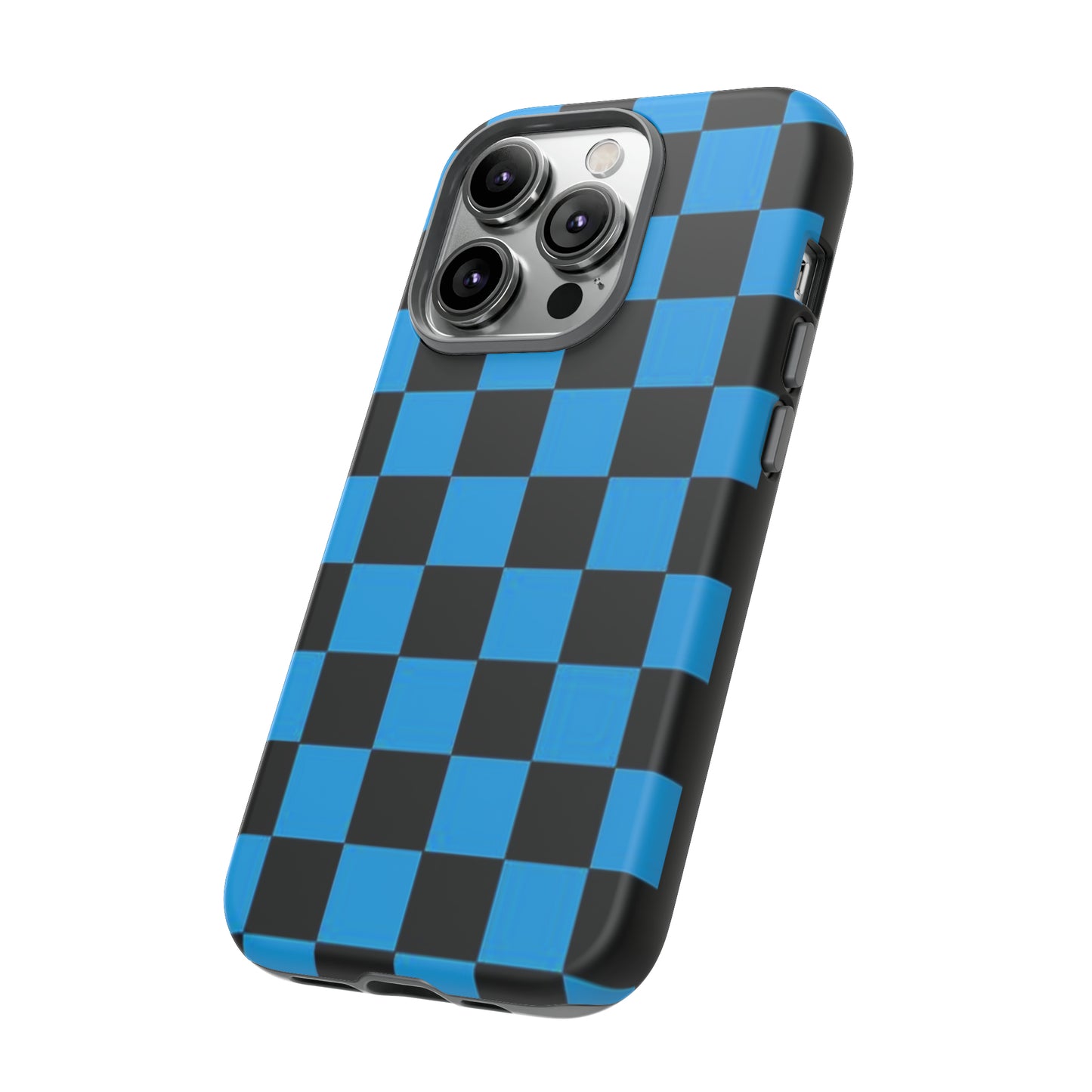 Blue and Black Checkers: 46-Tough Case iPhone series 15 14 13 12 11 X XR XS 8: Google series 7 6 5: Samsung series S23 S22 S21 S20 S10