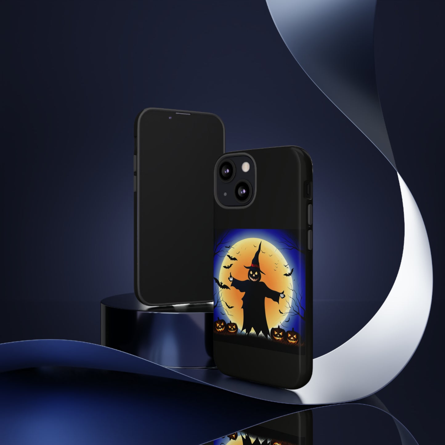 Scary Halloween with Black background: 46-Tough Case iPhone series 15 14 13 12 11 X XR XS 8: Google series 7 6 5: Samsung series S23 S22 S21 S20 S10Tough Cases