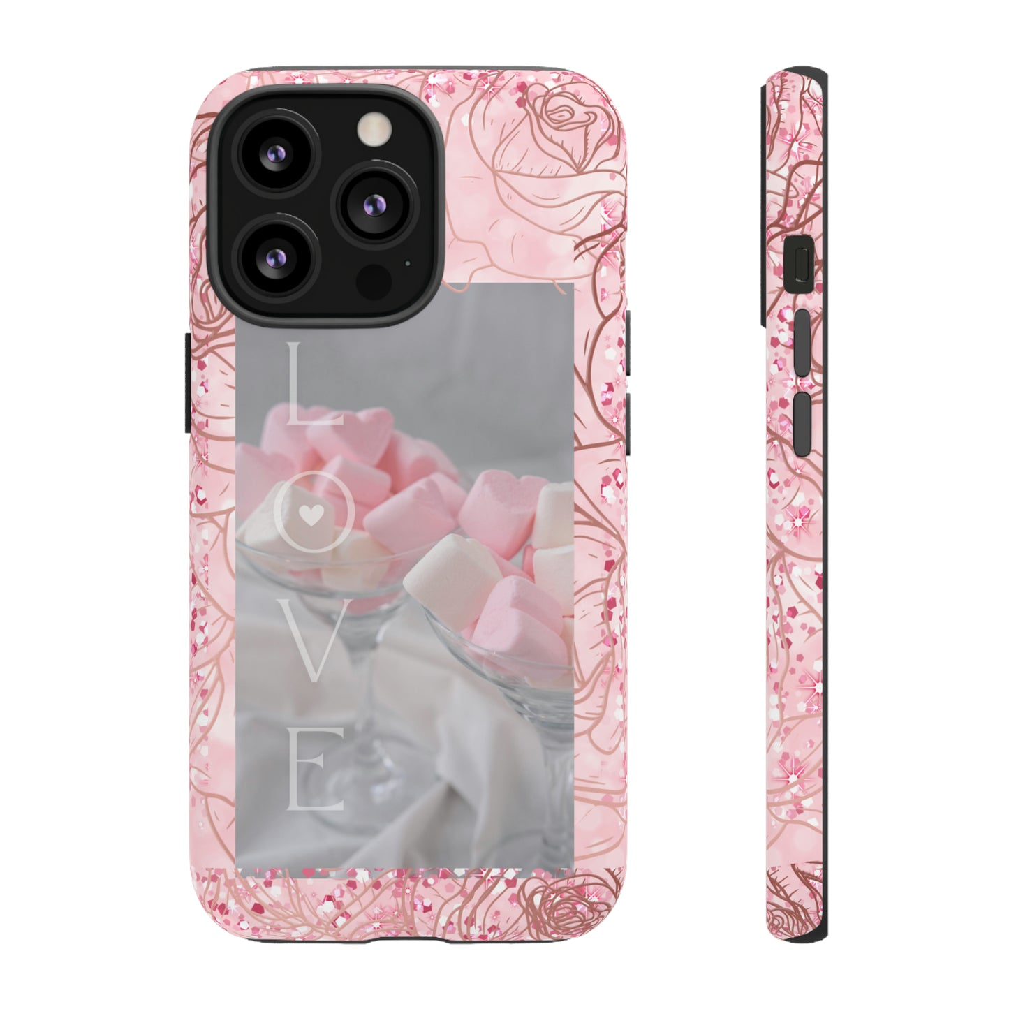 Pink Candy Love: 46-Tough Case iPhone series 15 14 13 12 11 X XR XS 8: Google series 7 6 5: Samsung series S23 S22 S21 S20 S10