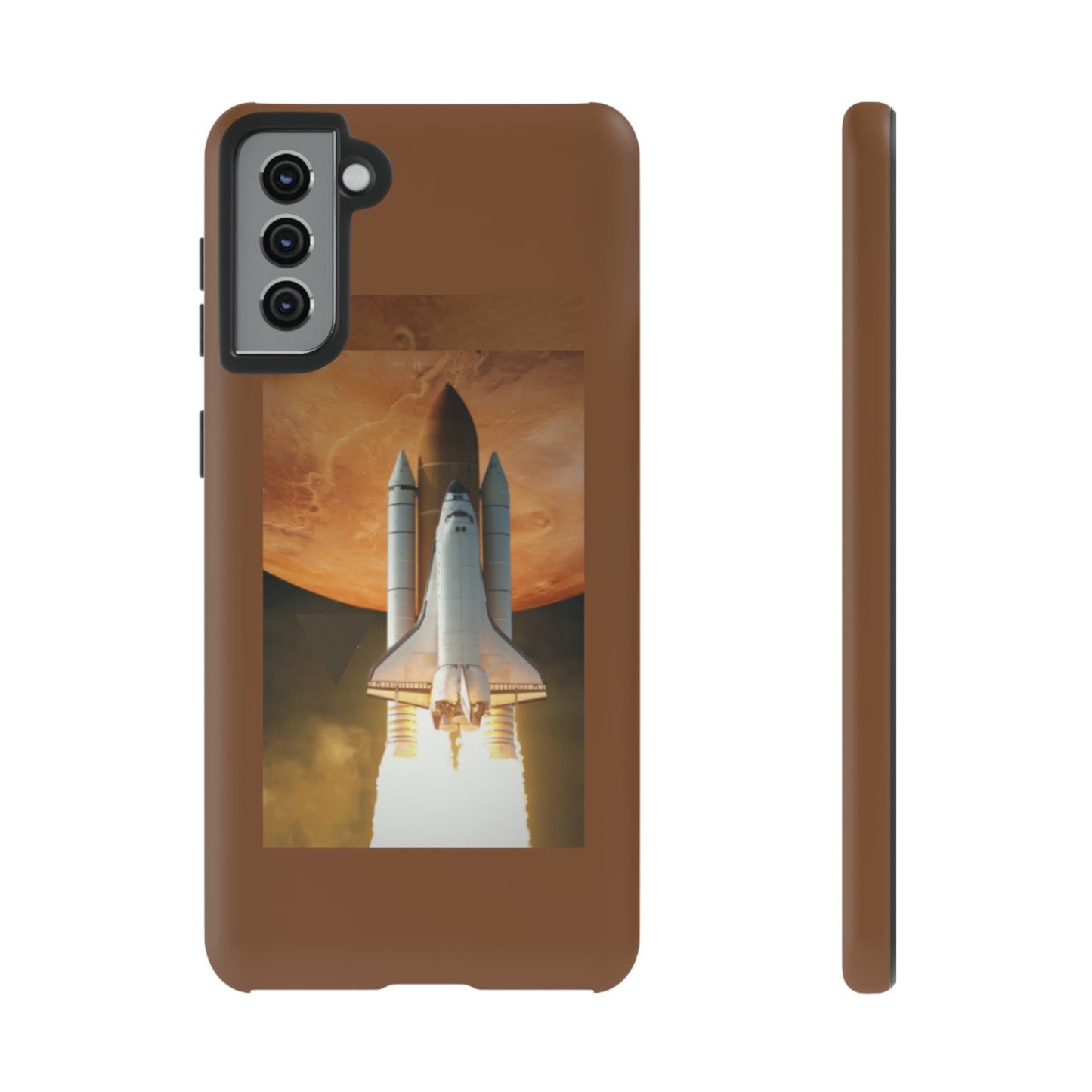 Rocket Man with Light Brown background: 46-Tough Case iPhone series 15 14 13 12 11 X XR XS 8: Google series 7 6 5: Samsung series S23 S22 S21 S20 S10