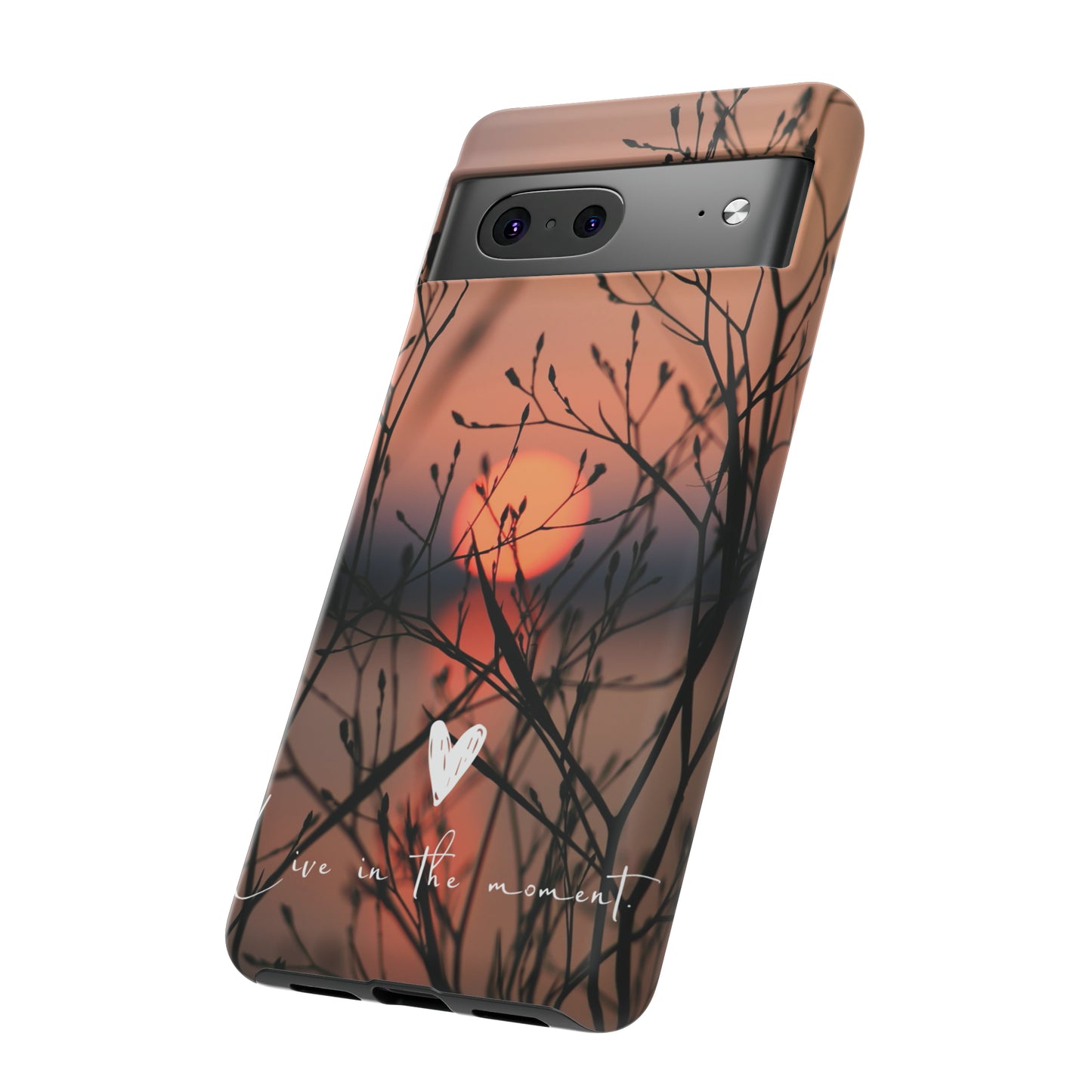 VIVID SUNSET FLORAL DESIGN with black background: 46-Tough Case iPhone series 15 14 13 12 11 X XR XS 8: Google series 7 6 5: Samsung series S23 S22 S21 S20 S10