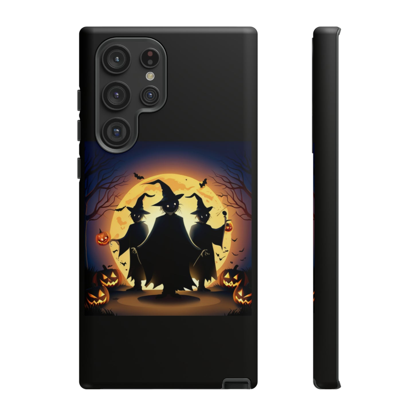 Trick or Treat with black background: 46-Tough Case iPhone series 15 14 13 12 11 X XR XS 8: Google series 7 6 5: Samsung series S23 S22 S21 S20 S10