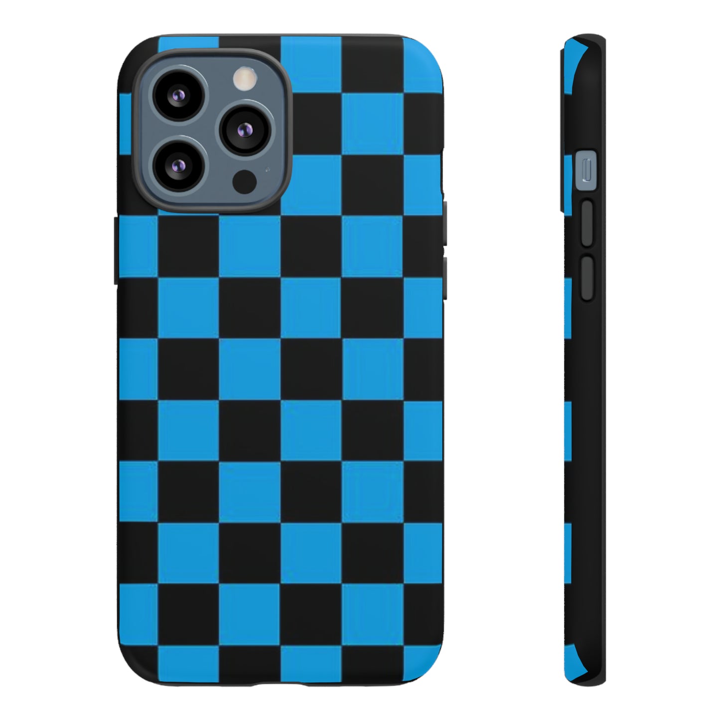 Blue and Black Checkers: 46-Tough Case iPhone series 15 14 13 12 11 X XR XS 8: Google series 7 6 5: Samsung series S23 S22 S21 S20 S10