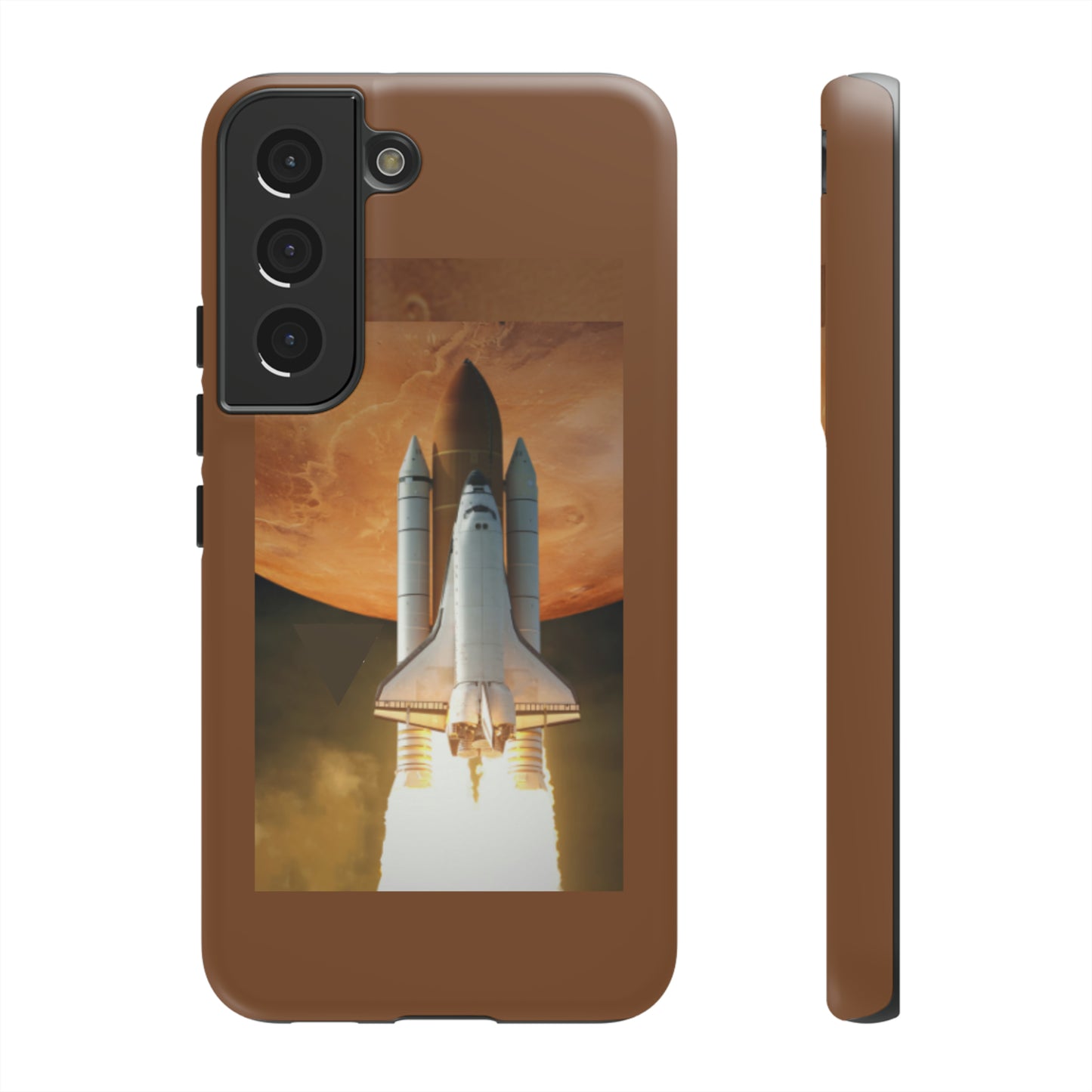 Rocket Man with Light Brown background: 46-Tough Case iPhone series 15 14 13 12 11 X XR XS 8: Google series 7 6 5: Samsung series S23 S22 S21 S20 S10