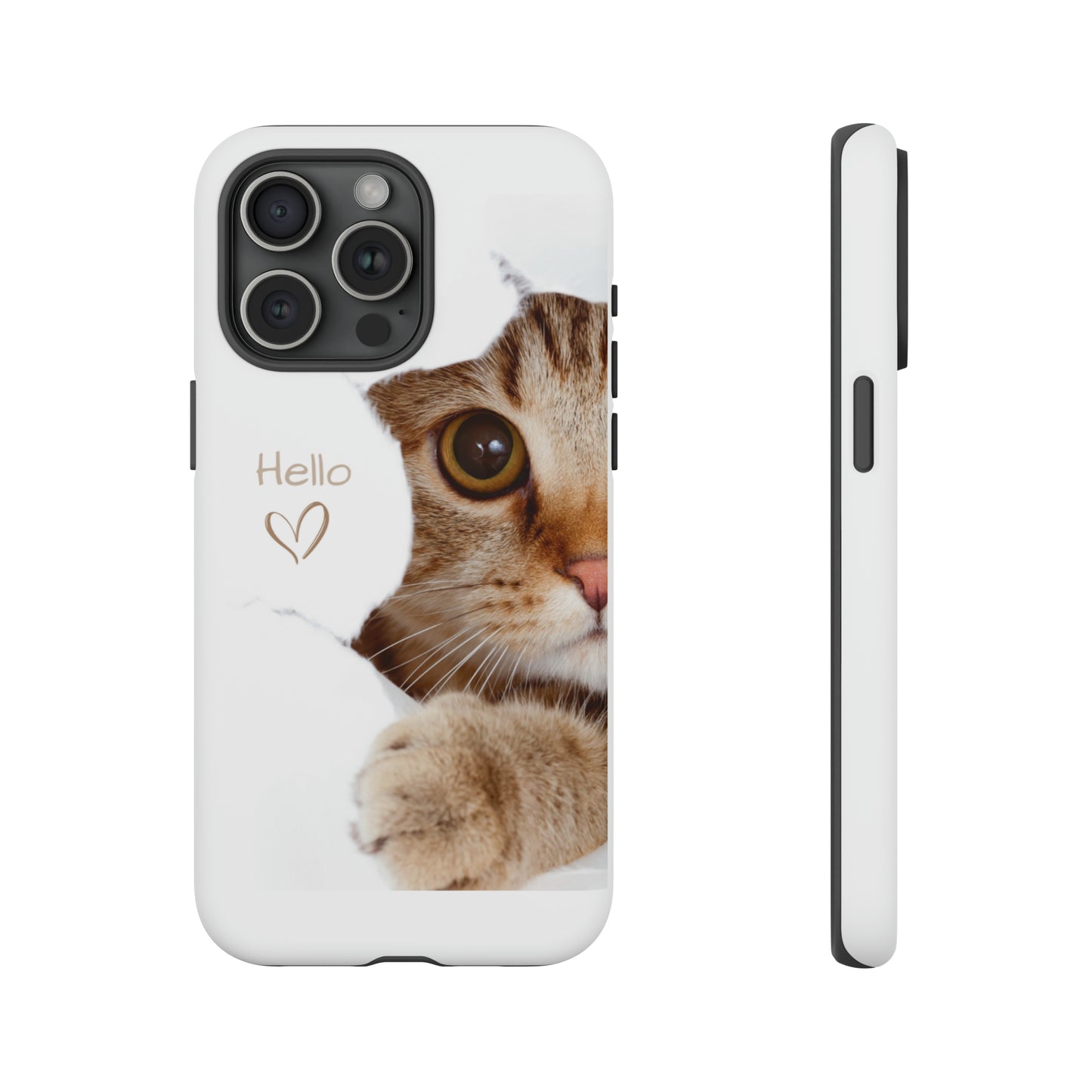 Hey Kitty with white background: 46-Tough Case iPhone series 15 14 13 12 11 X XR XS 8: Google series 7 6 5: Samsung series S23 S22 S21 S20 S10