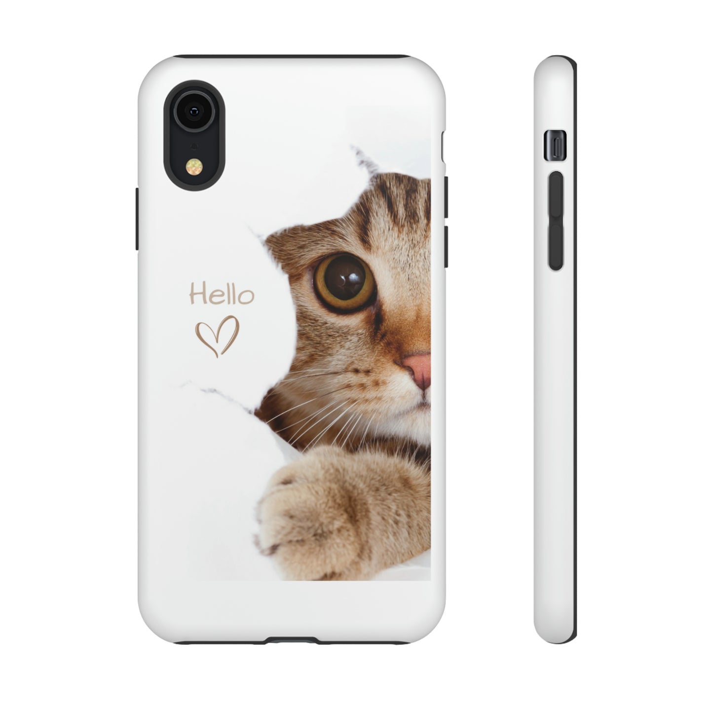 Hey Kitty with white background: 46-Tough Case iPhone series 15 14 13 12 11 X XR XS 8: Google series 7 6 5: Samsung series S23 S22 S21 S20 S10