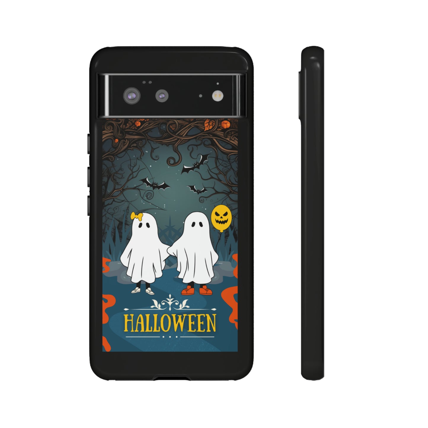 Ghosty with Black background: 46-Tough Case iPhone series 15 14 13 12 11 X XR XS 8: Google series 7 6 5: Samsung series S23 S22 S21 S20 S10