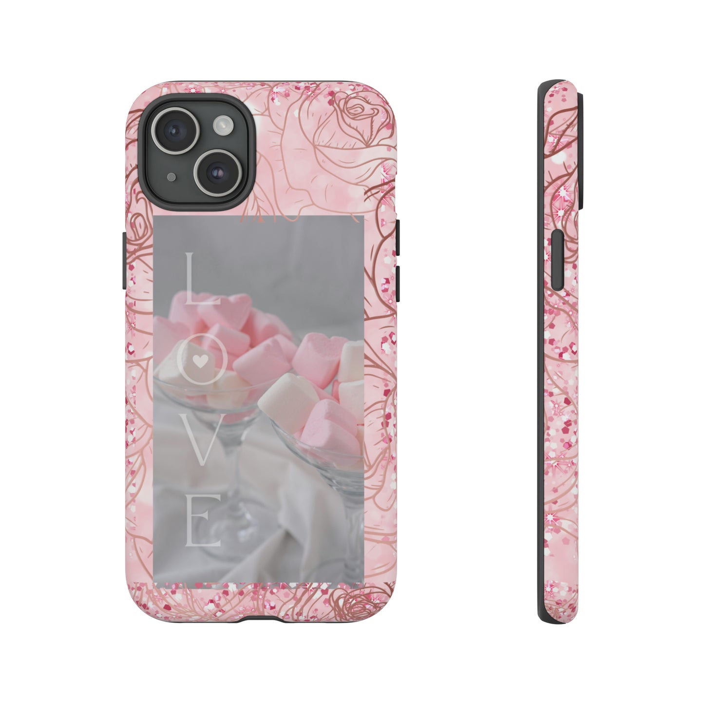 Pink Candy Love: 46-Tough Case iPhone series 15 14 13 12 11 X XR XS 8: Google series 7 6 5: Samsung series S23 S22 S21 S20 S10