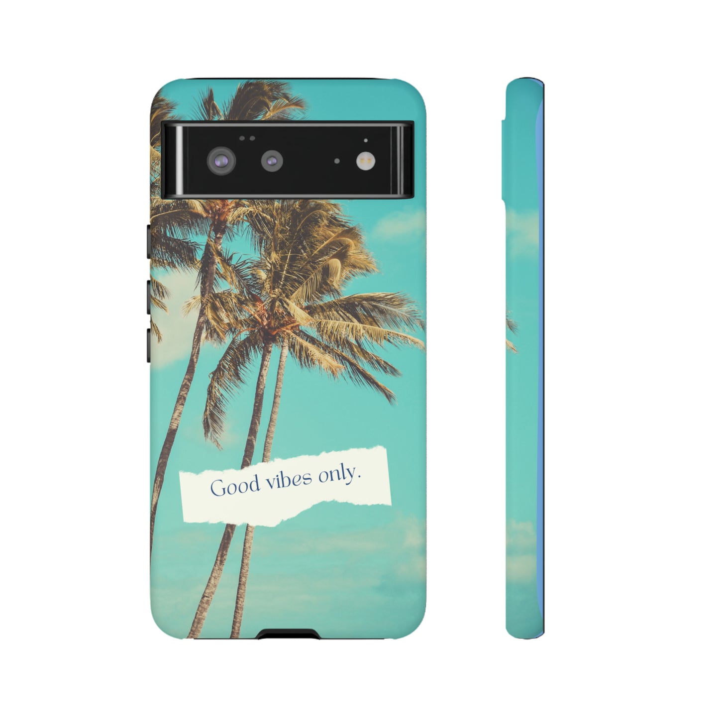 Palm Blue with Turquoise background : 46-Tough Case iPhone series 15 14 13 12 11 X XR XS 8: Google series 7 6 5: Samsung series S23 S22 S21 S20 S10