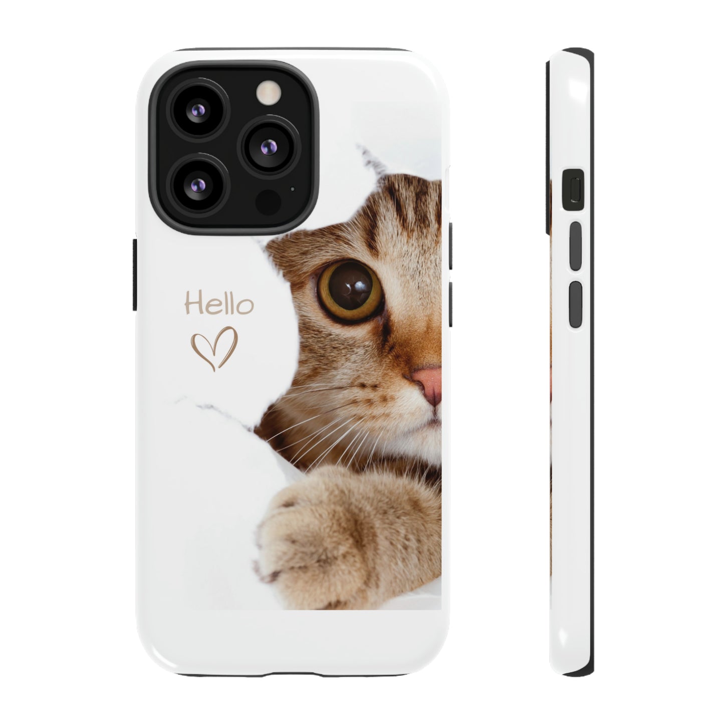 Hey Kitty with white background: 46-Tough Case iPhone series 15 14 13 12 11 X XR XS 8: Google series 7 6 5: Samsung series S23 S22 S21 S20 S10