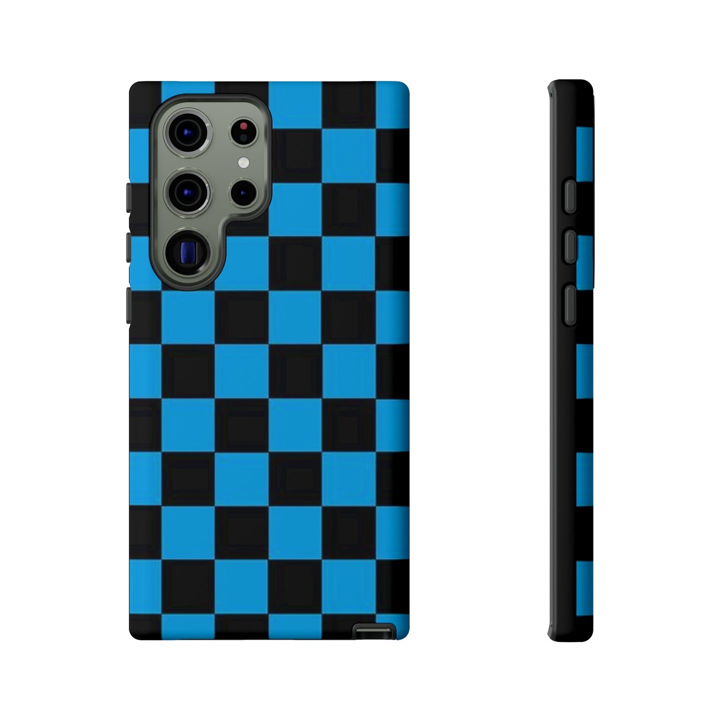 Blue and Black Checkers: 46-Tough Case iPhone series 15 14 13 12 11 X XR XS 8: Google series 7 6 5: Samsung series S23 S22 S21 S20 S10