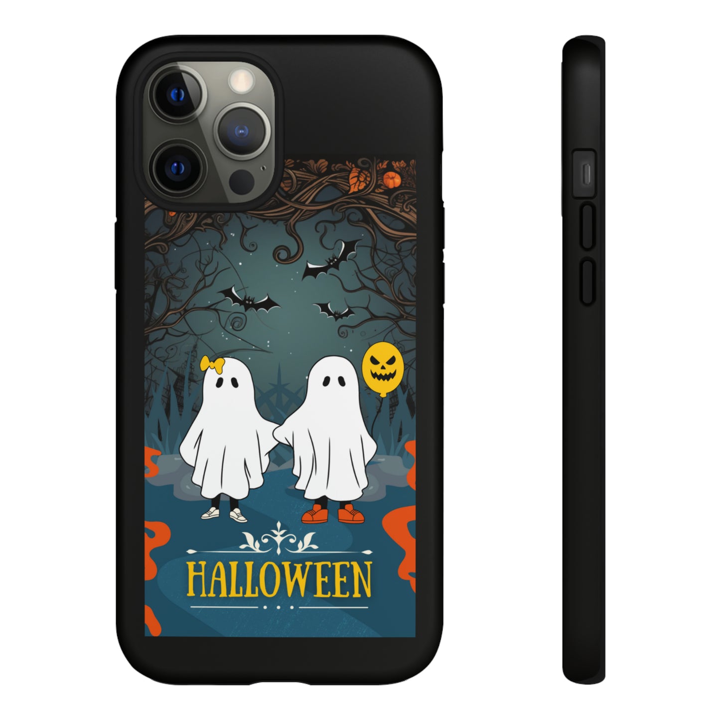 Ghosty with Black background: 46-Tough Case iPhone series 15 14 13 12 11 X XR XS 8: Google series 7 6 5: Samsung series S23 S22 S21 S20 S10