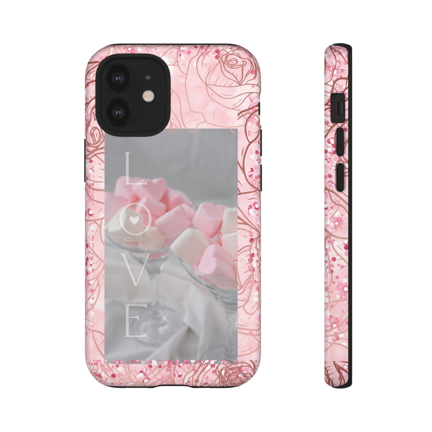 Pink Candy Love: 46-Tough Case iPhone series 15 14 13 12 11 X XR XS 8: Google series 7 6 5: Samsung series S23 S22 S21 S20 S10