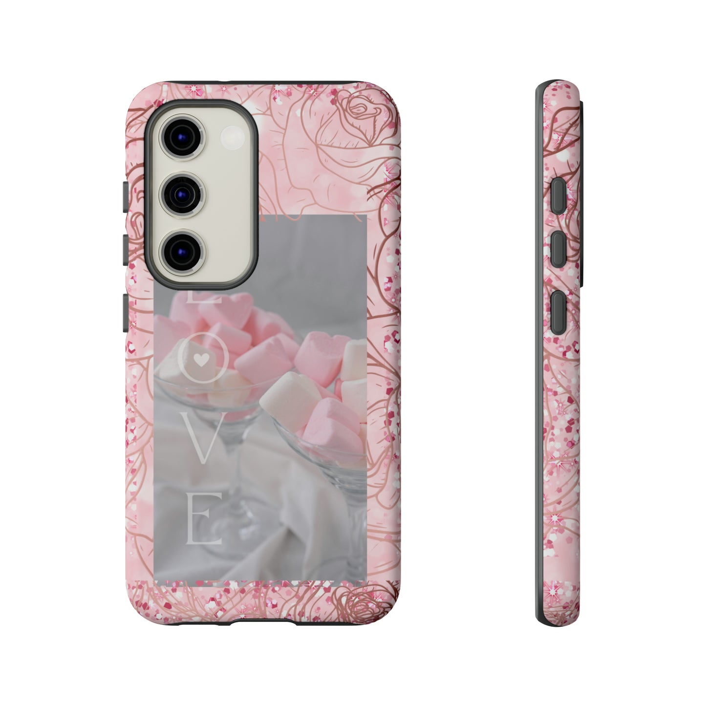 Pink Candy Love: 46-Tough Case iPhone series 15 14 13 12 11 X XR XS 8: Google series 7 6 5: Samsung series S23 S22 S21 S20 S10