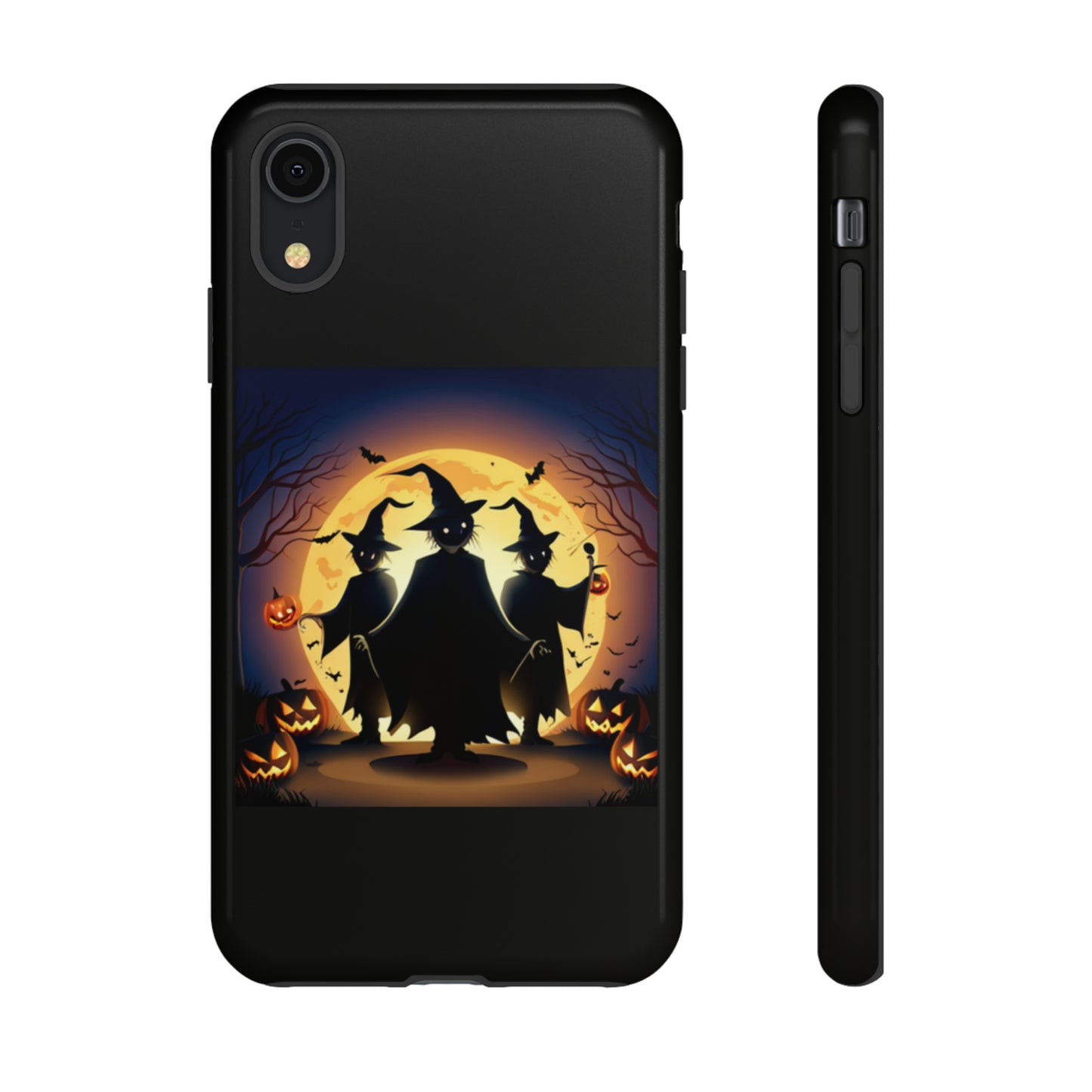 Trick or Treat with black background: 46-Tough Case iPhone series 15 14 13 12 11 X XR XS 8: Google series 7 6 5: Samsung series S23 S22 S21 S20 S10