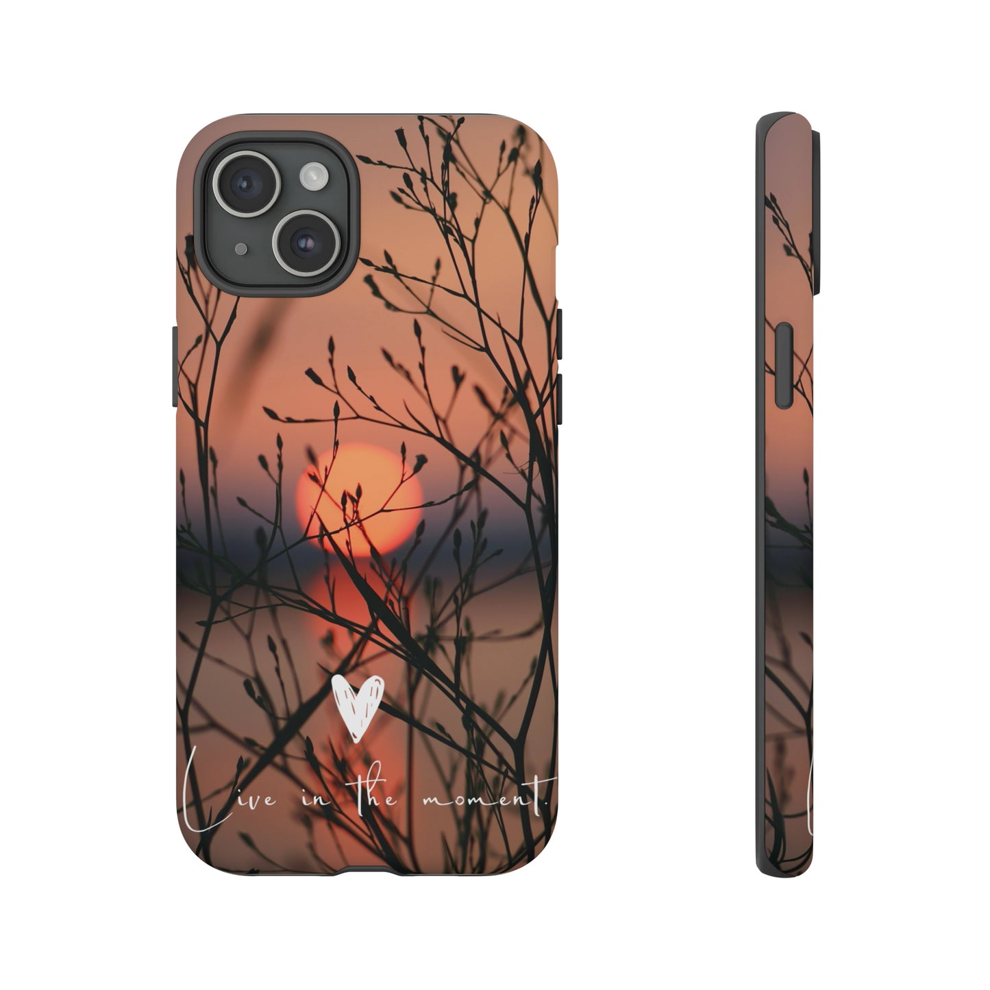 VIVID SUNSET FLORAL DESIGN with black background: 46-Tough Case iPhone series 15 14 13 12 11 X XR XS 8: Google series 7 6 5: Samsung series S23 S22 S21 S20 S10