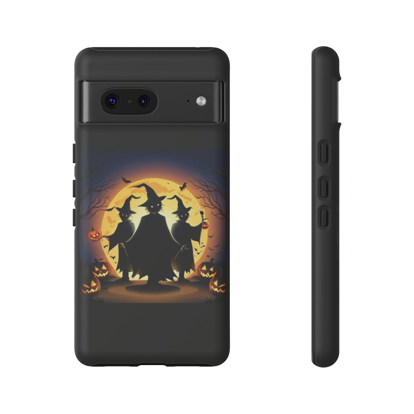 Trick or Treat with black background: 46-Tough Case iPhone series 15 14 13 12 11 X XR XS 8: Google series 7 6 5: Samsung series S23 S22 S21 S20 S10