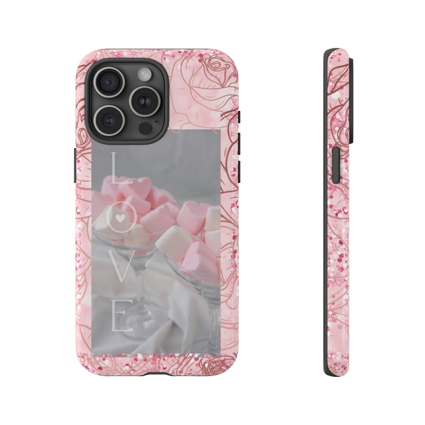 Pink Candy Love: 46-Tough Case iPhone series 15 14 13 12 11 X XR XS 8: Google series 7 6 5: Samsung series S23 S22 S21 S20 S10